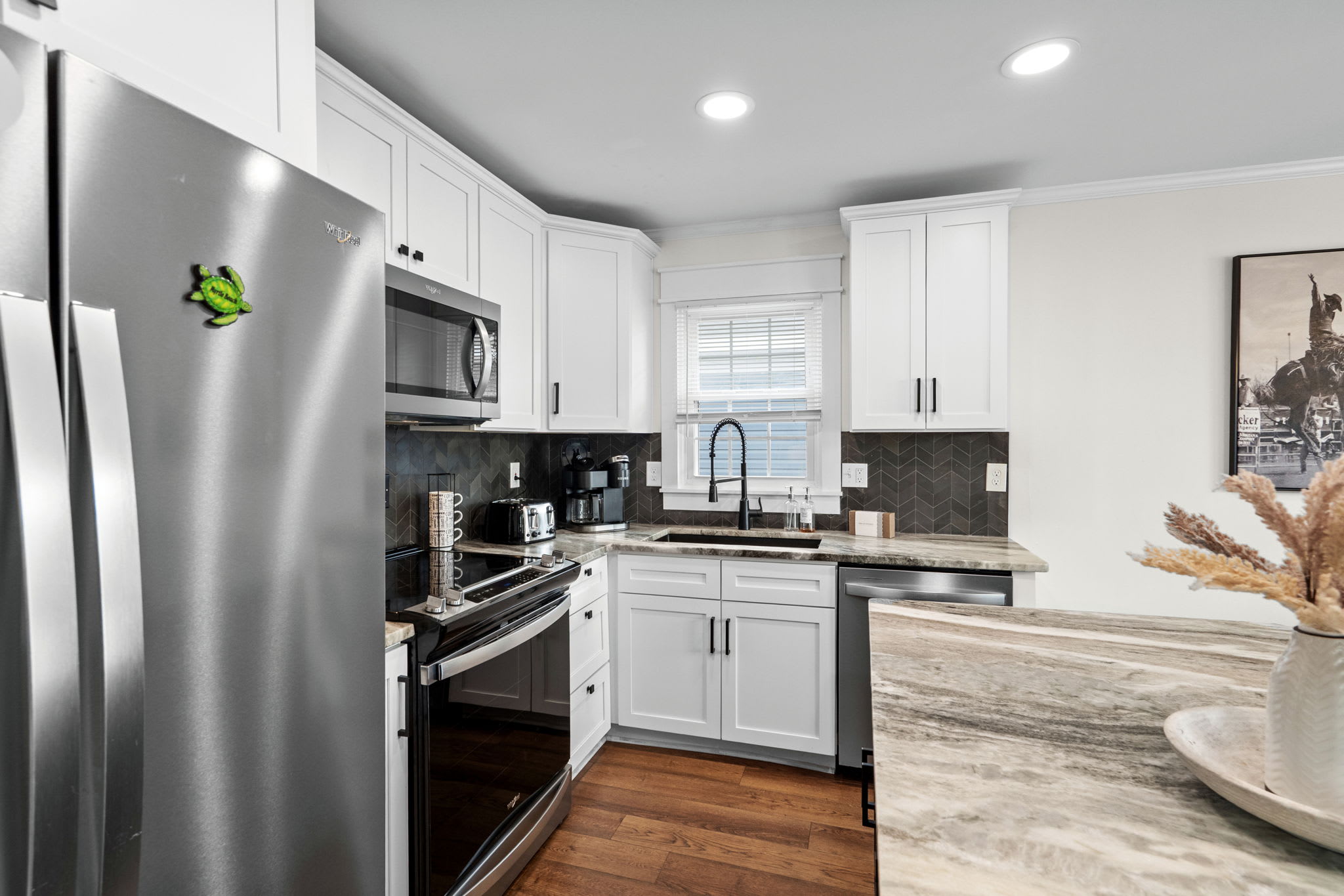 Kitchen featuring essential appliances.