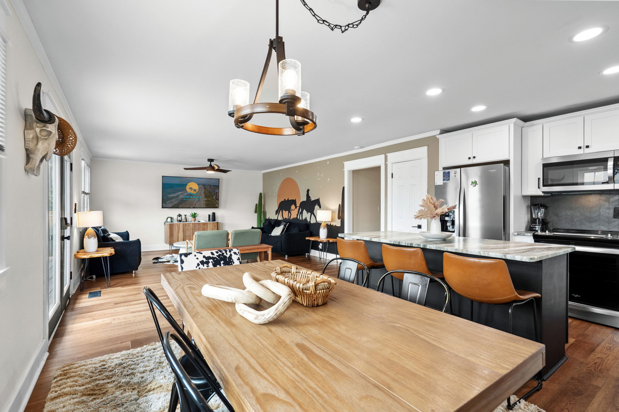 Spacious dining area