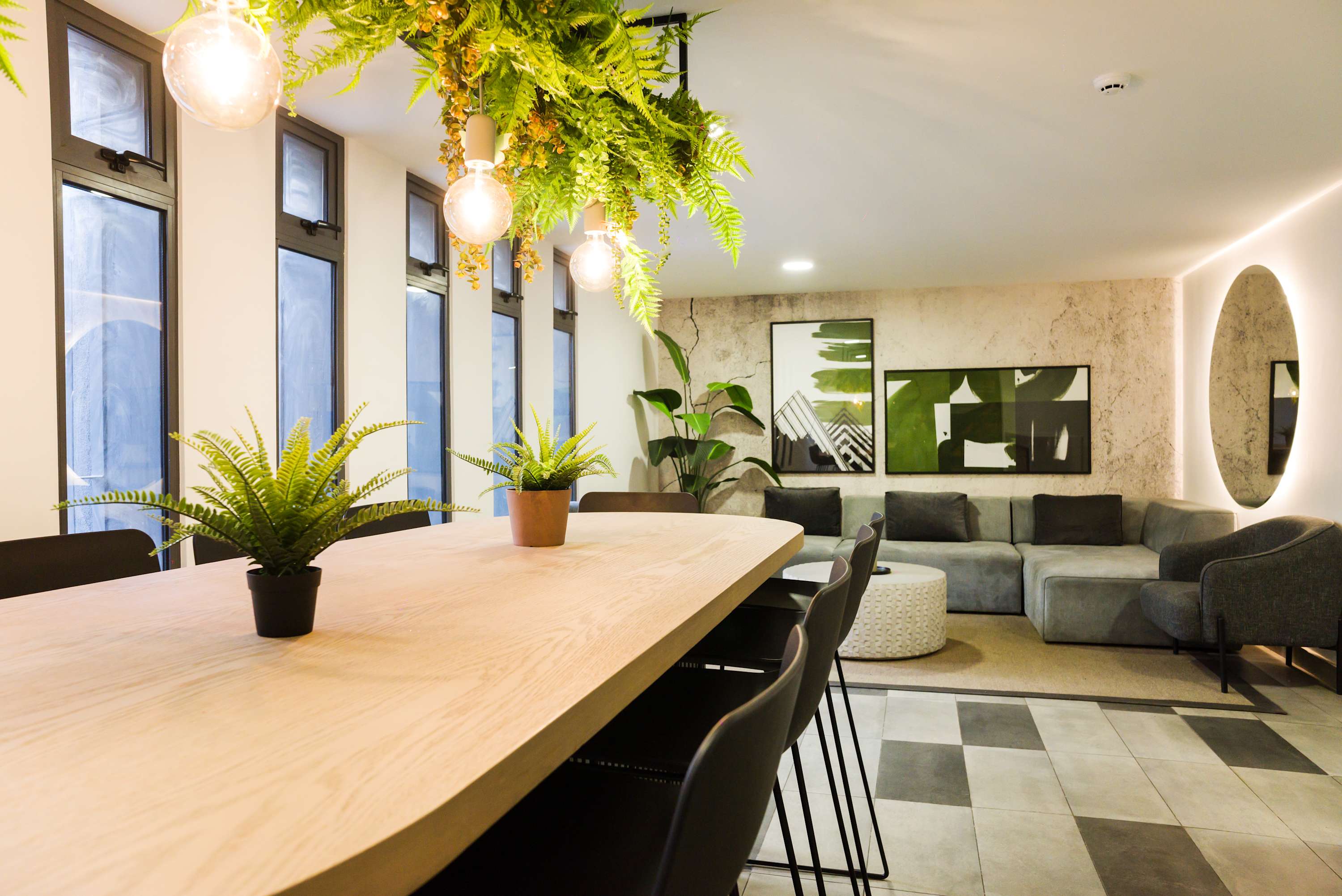 Modern lounge with stylish decor, perfect for relaxation and socializing. (Common Area)