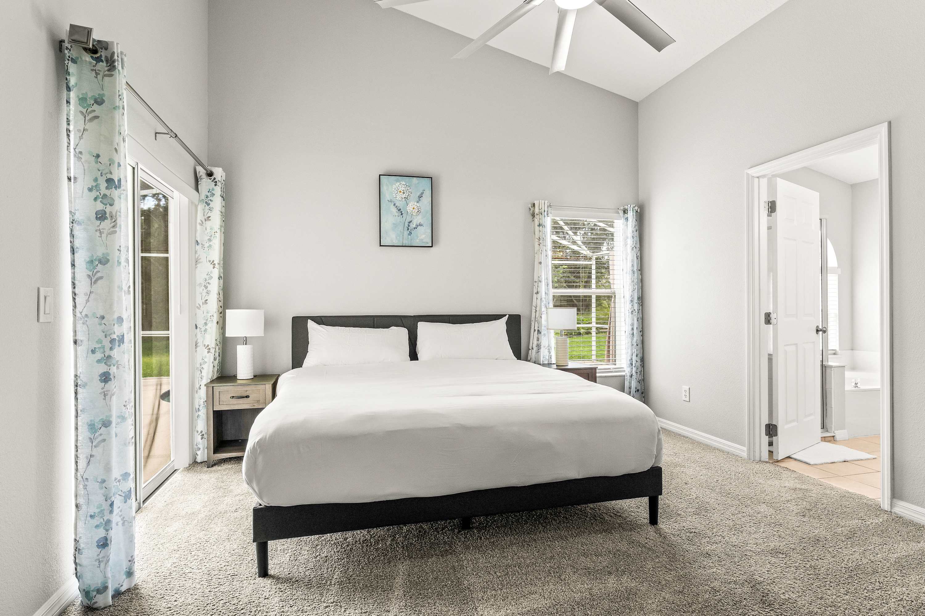 Sleep soundly on cozy bedding in each room