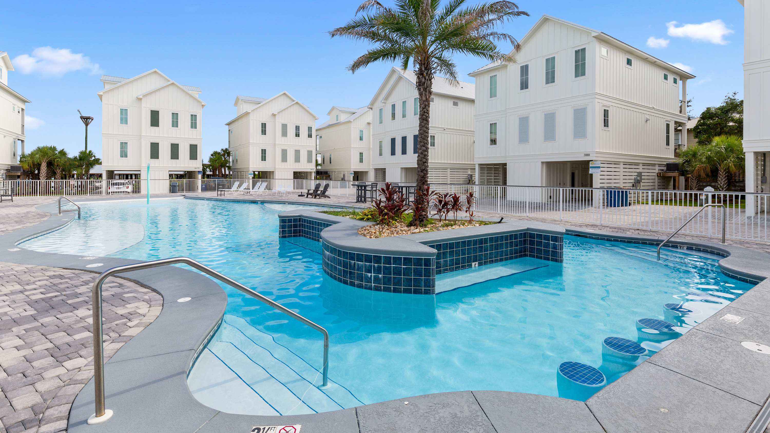 Dreamy, Accessible Family Home for 12 with Elevator Access, Balcony, Fire Pit, Community Pool, Boat Dock!