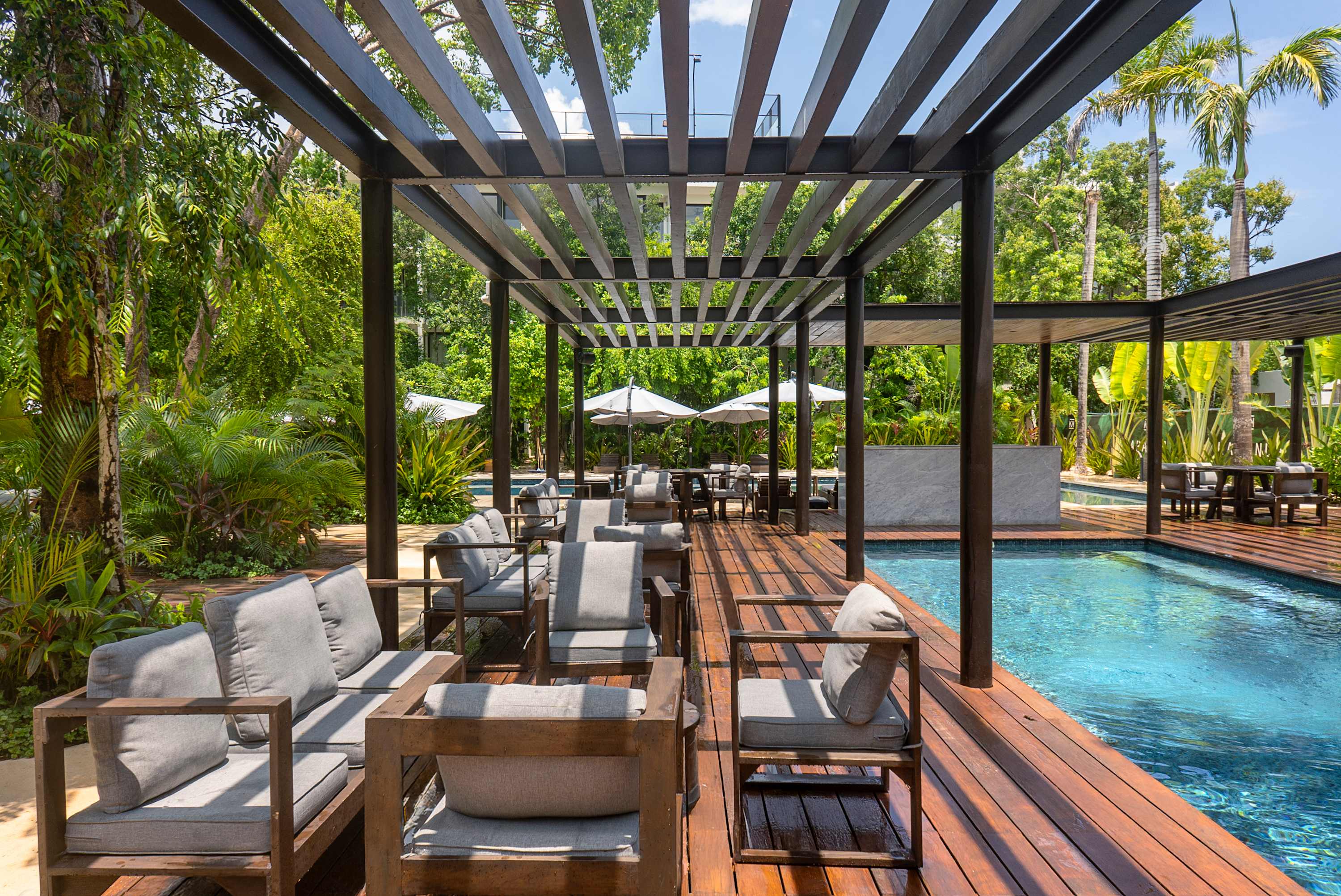 Expansive #3 communal pool and shared outdoor area, perfect for relaxing and enjoyed by guests of the lovely Karanda complex