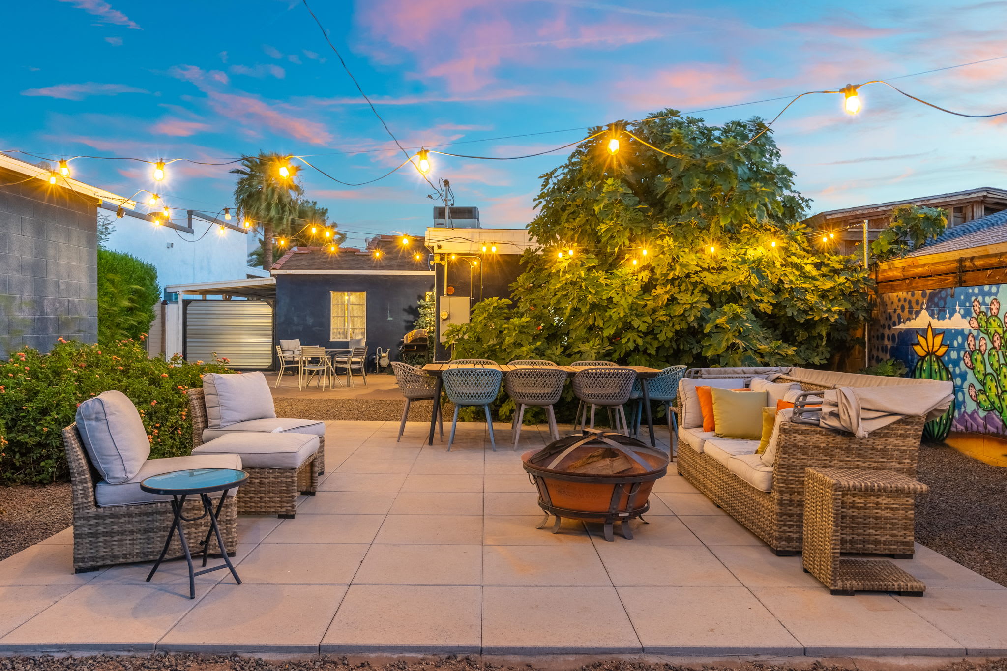 Fire pit + Patio in Encanto Phoenix | Near Airport — Phoenix, AZ — vacation rental