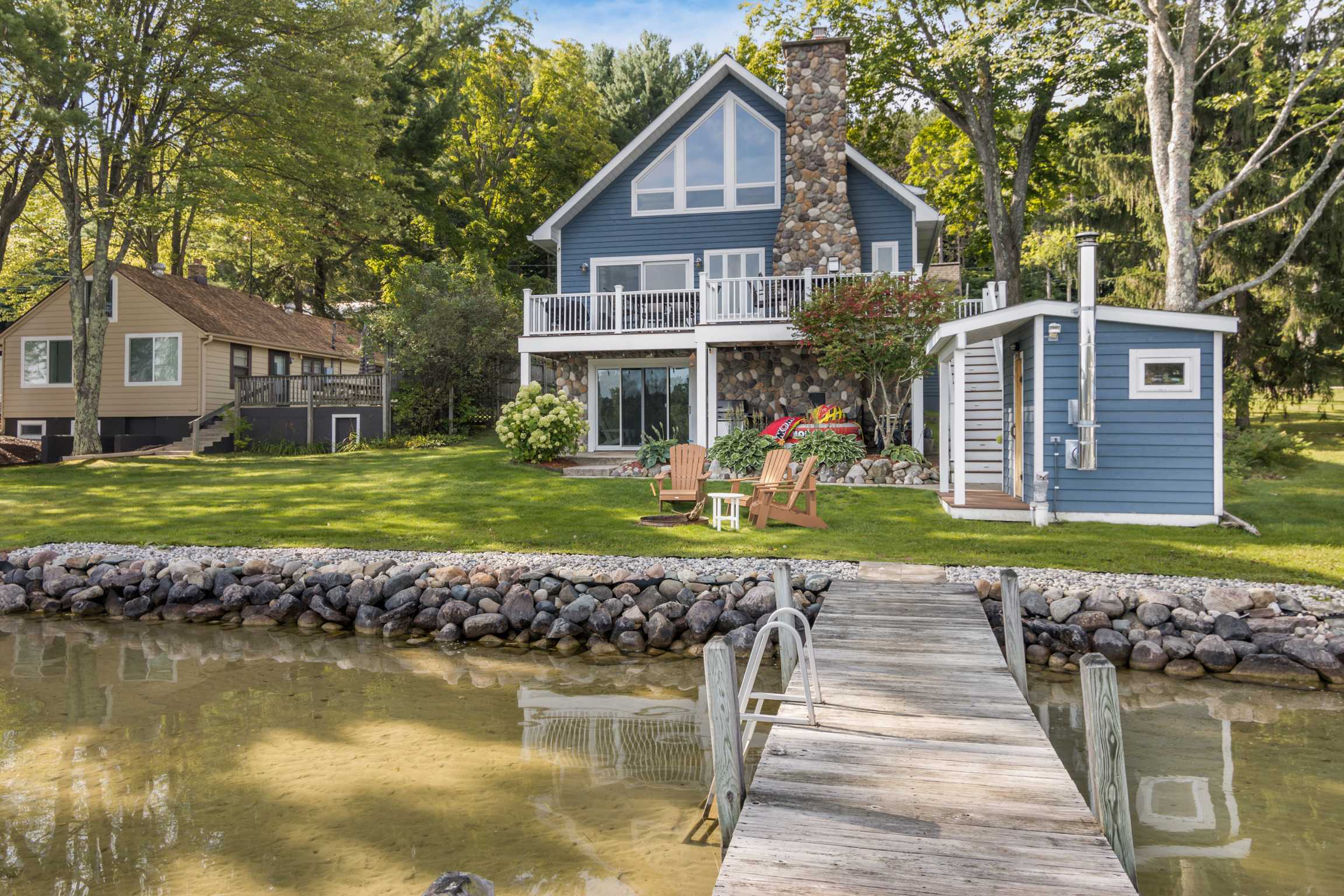 Blue Sky Clam Cottage | Waterfront | Clam Lake — Bellaire, MI — vacation rental
