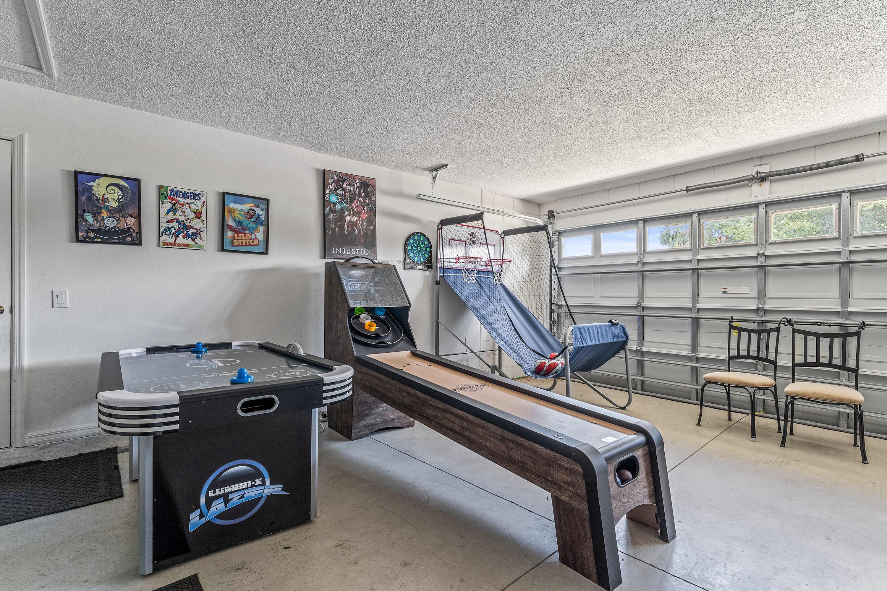 Spend hours of fun in the game area