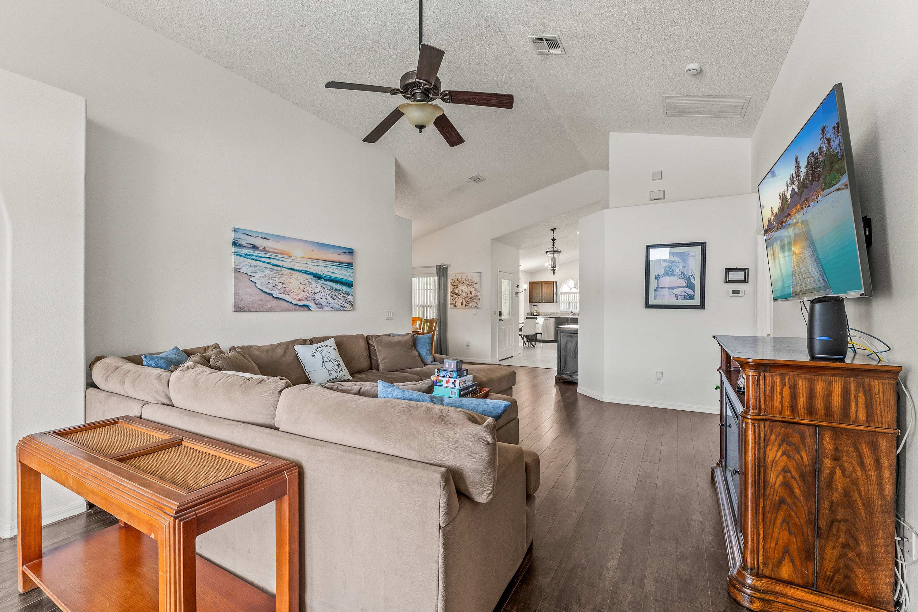 Unwind in the cozy living area