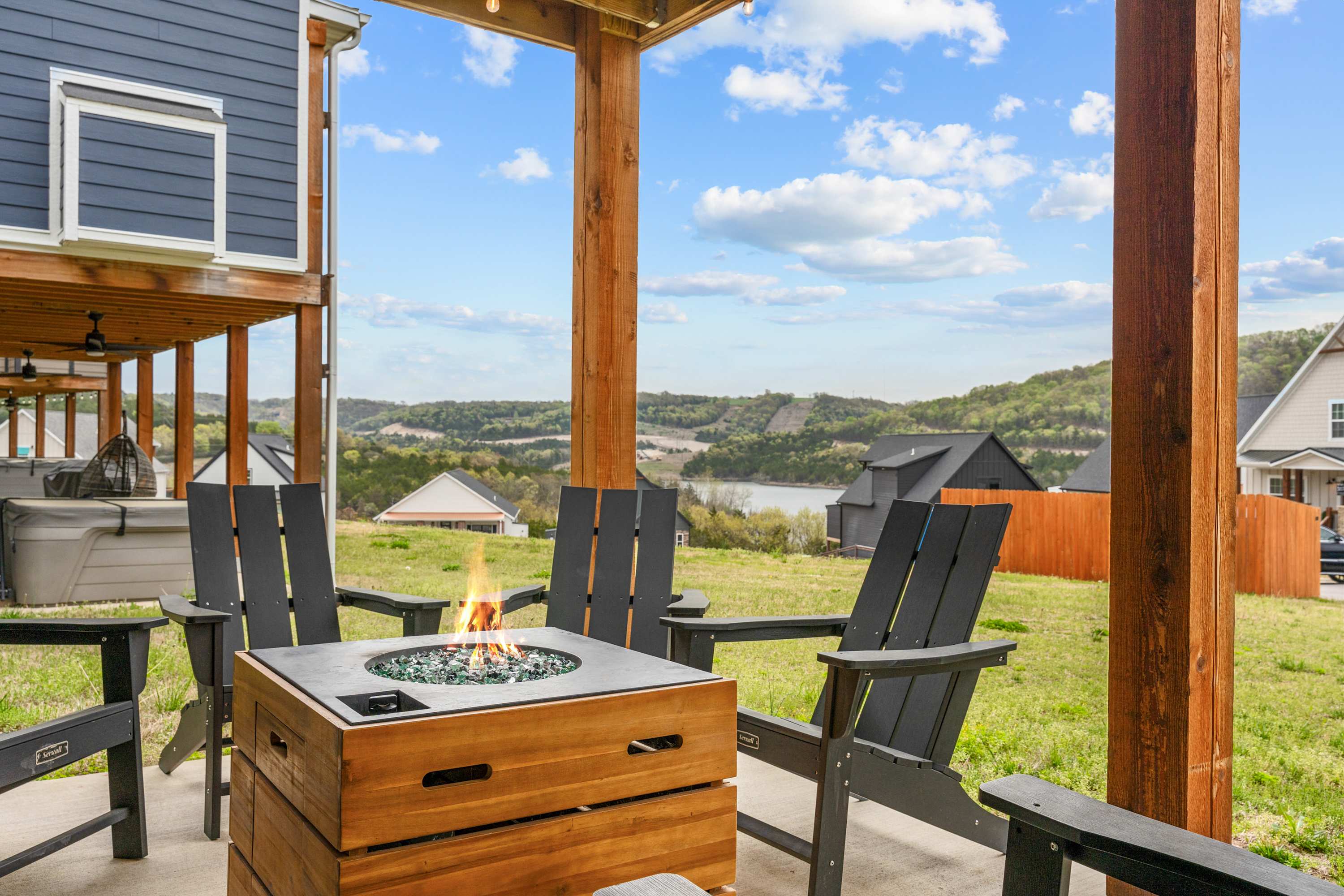 Gather around the lower-level deck’s firepit & swap stories in the fresh air​