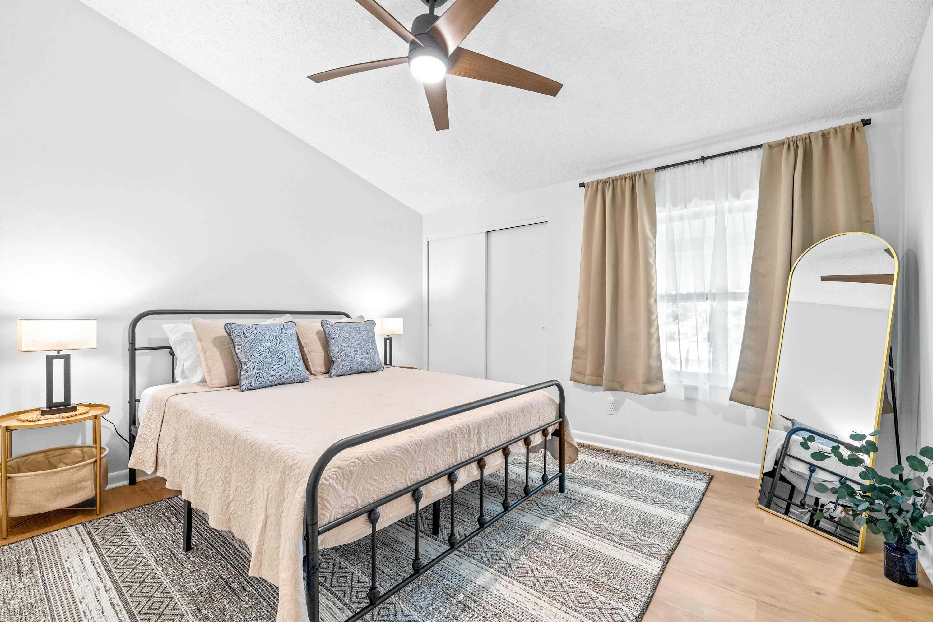 Rest easy on lush bedding in each room