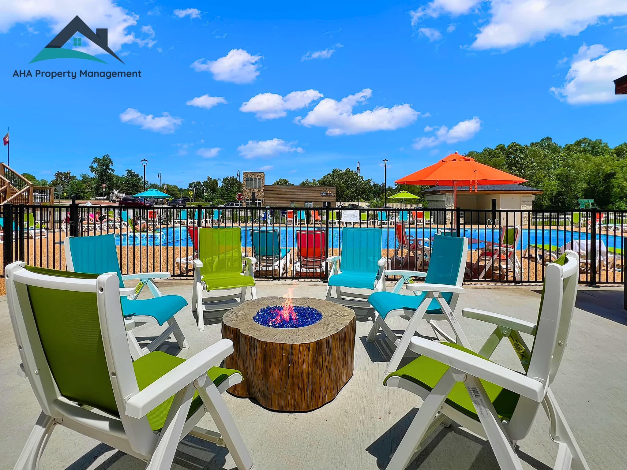 Right outside your condo is a gas firepit and plenty of seating to enjoy a relaxing evening after a day of exploring in Branson