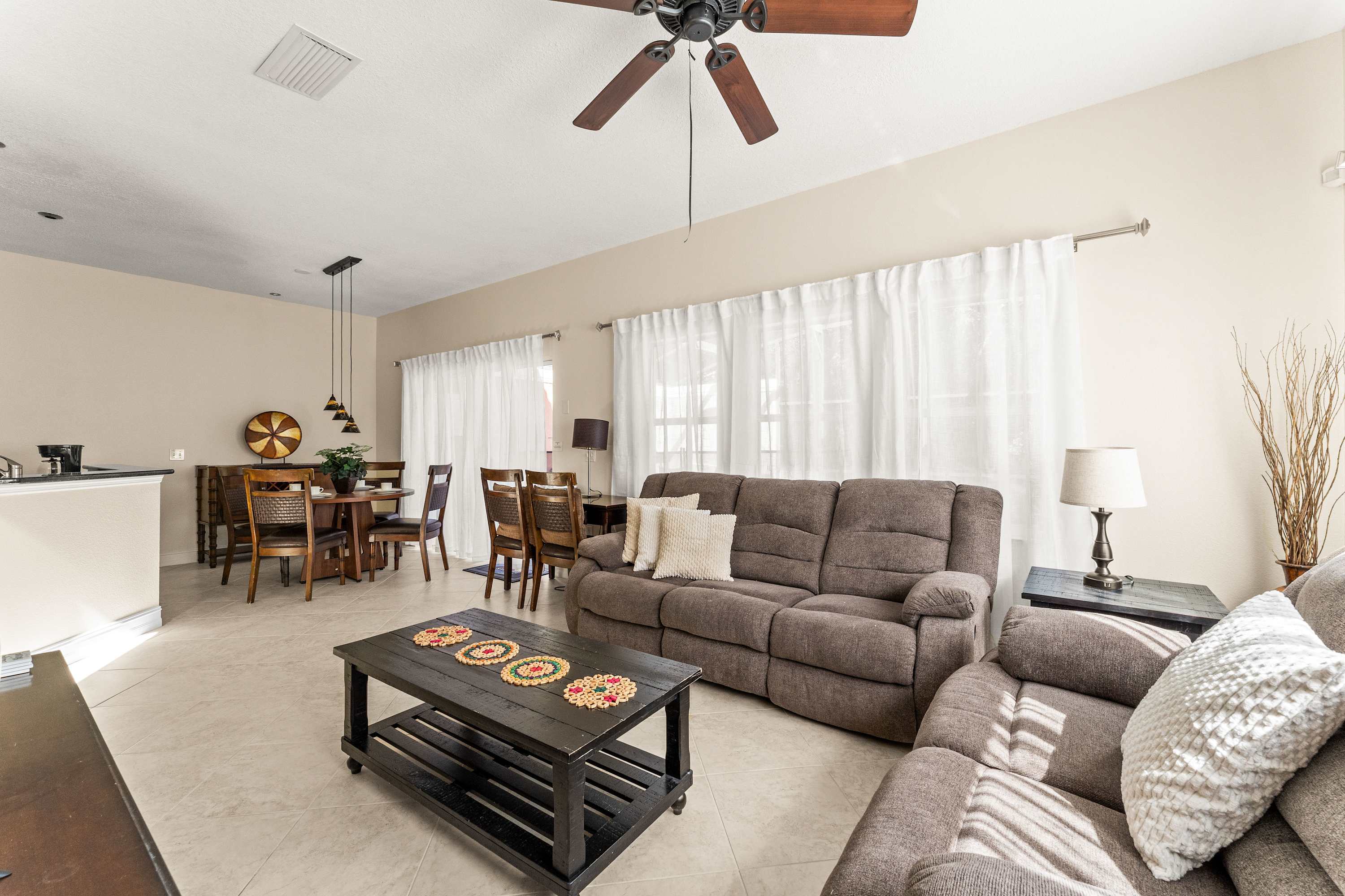 Unwind in the cozy living area