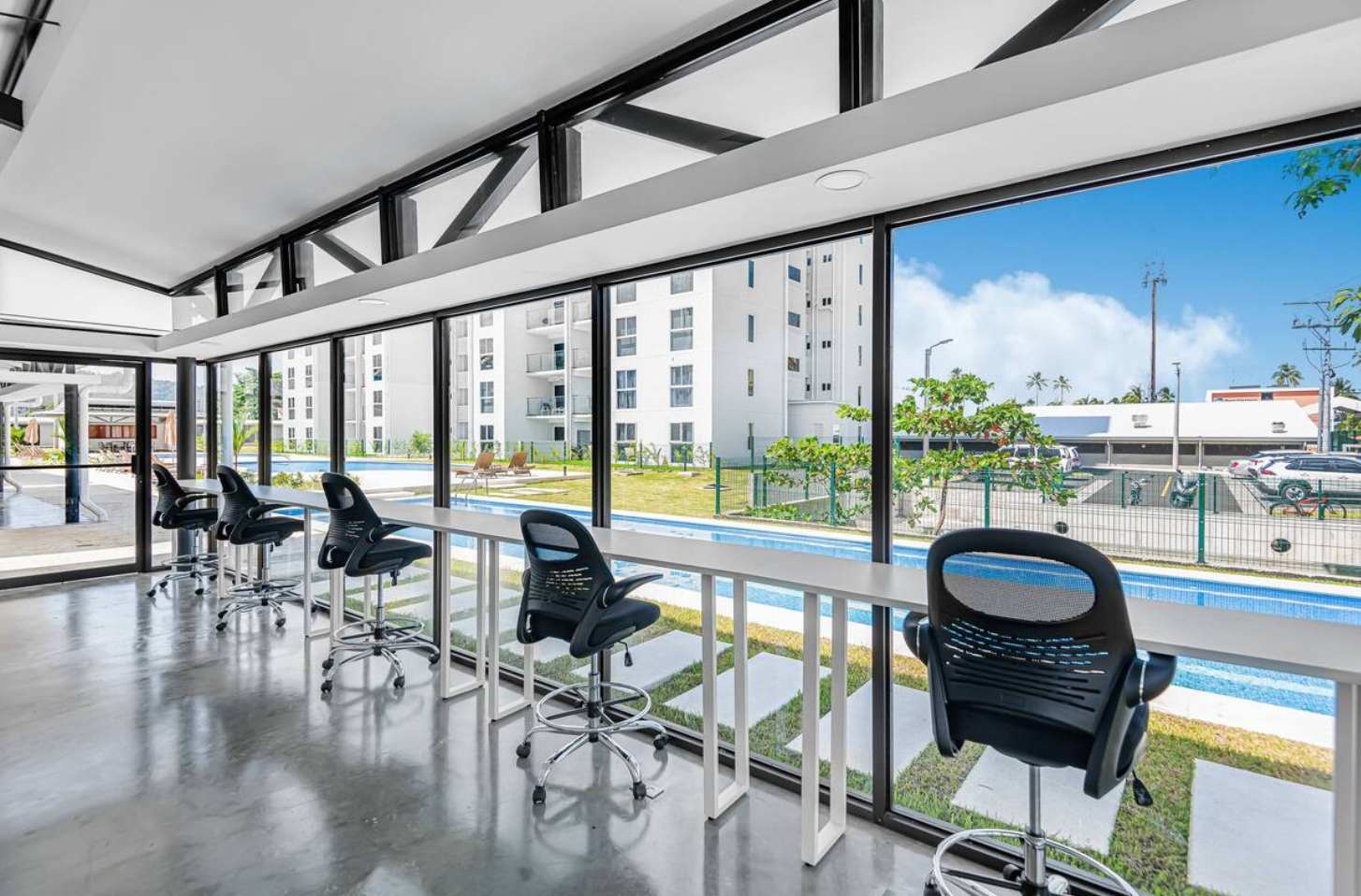 Poolside Meeting Space with High Speed WiFi