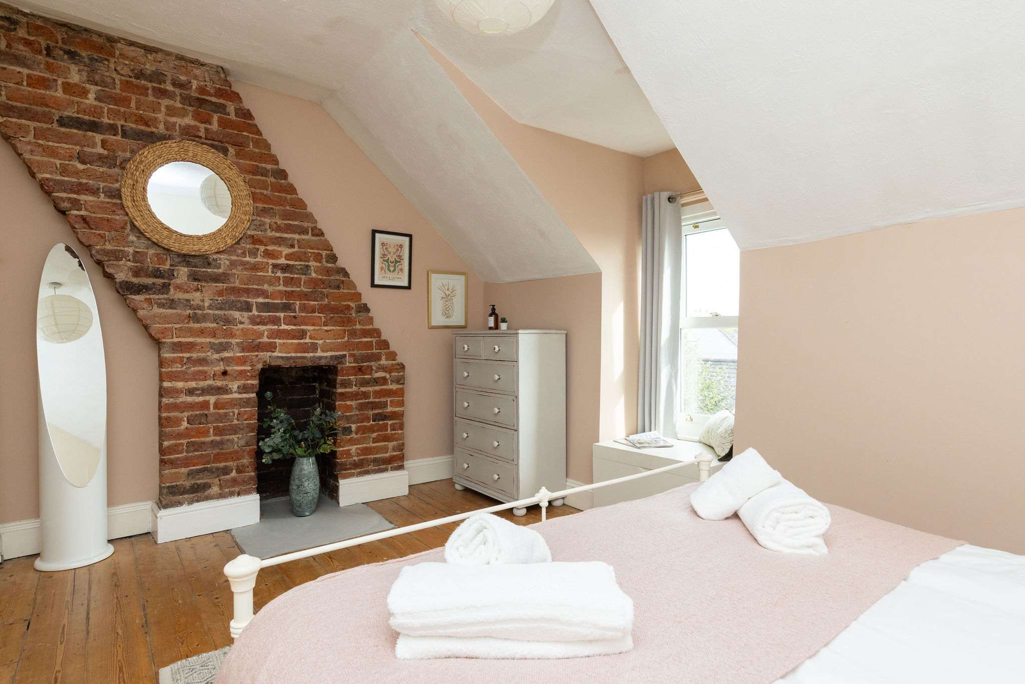 One of the two bedrooms for your charming stay in Chichester.