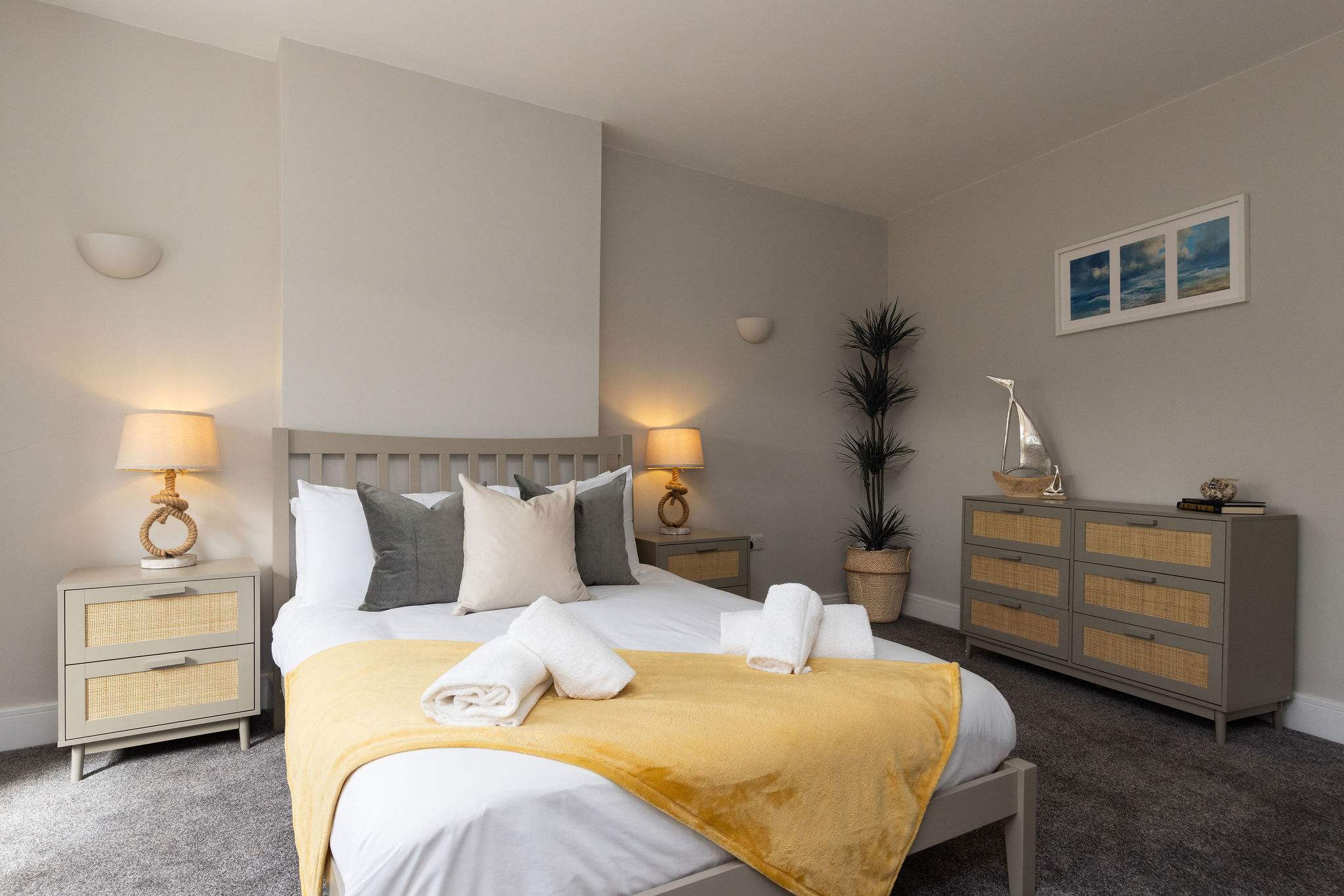 A comfortable and serene retreat for a restful night's sleep.