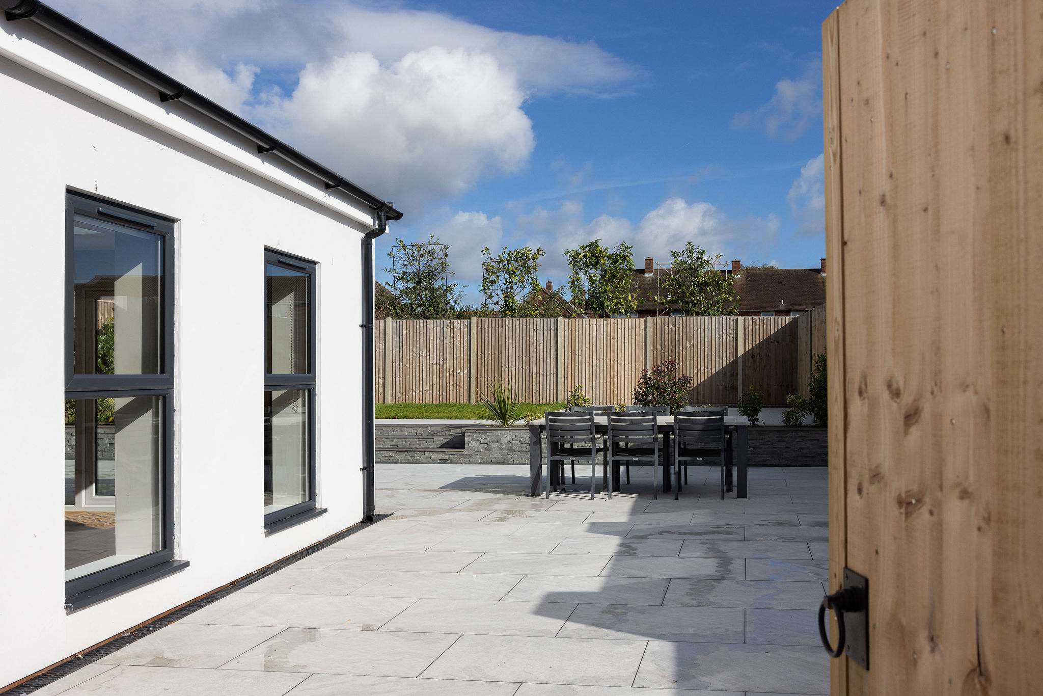 Enjoy alfresco dining in the sunshine on our spacious patio.