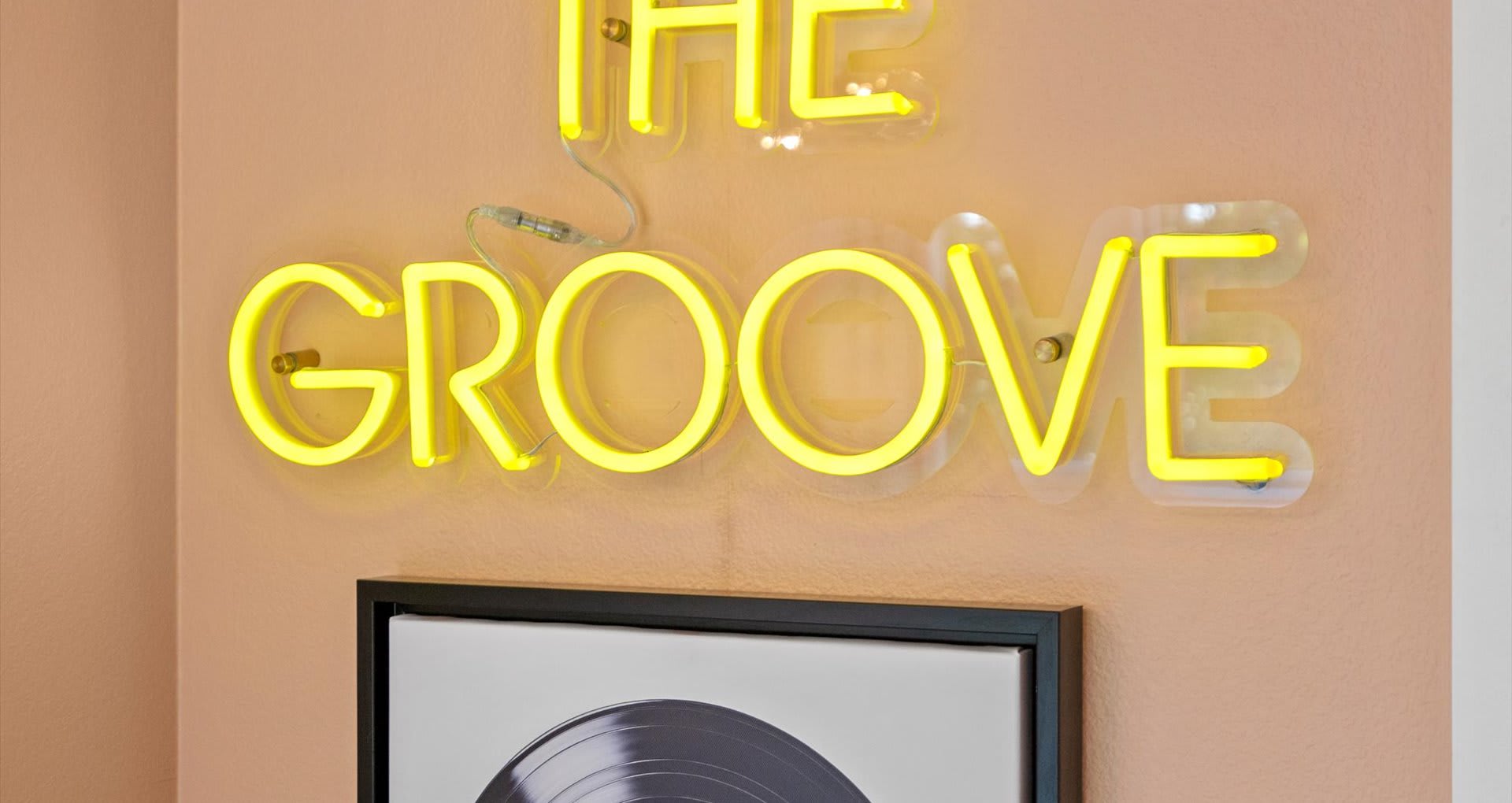 LED Decor touches in queen bedroom