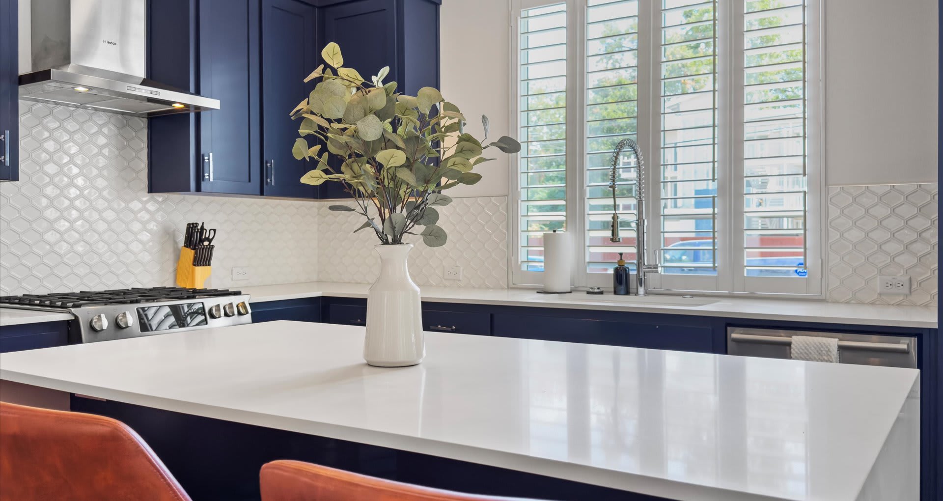 Fully equipped kitchen, featuring sleek appliances, ample counter space, and everything you need for home-cooked meals.