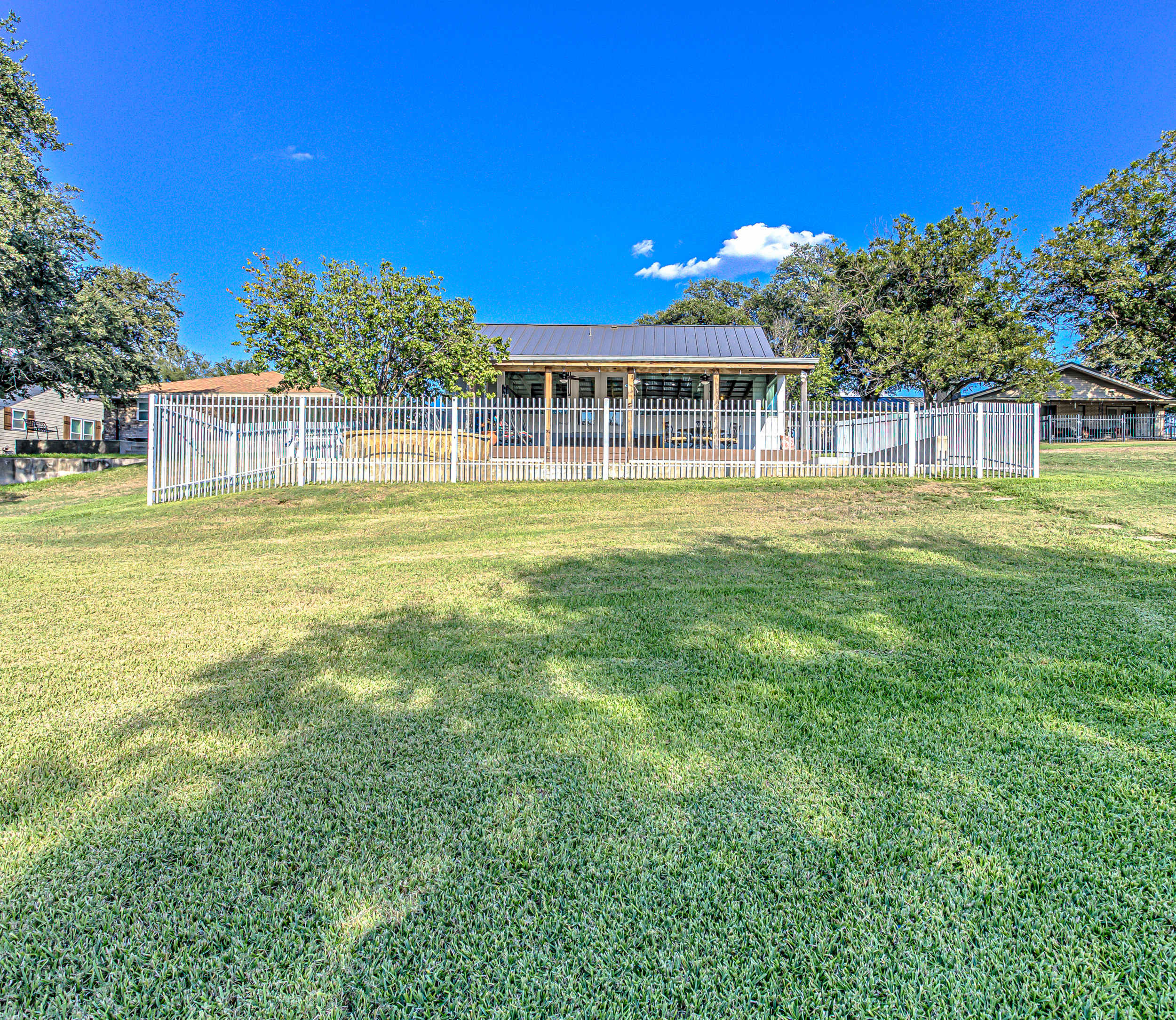Expansive yard with access to the lake