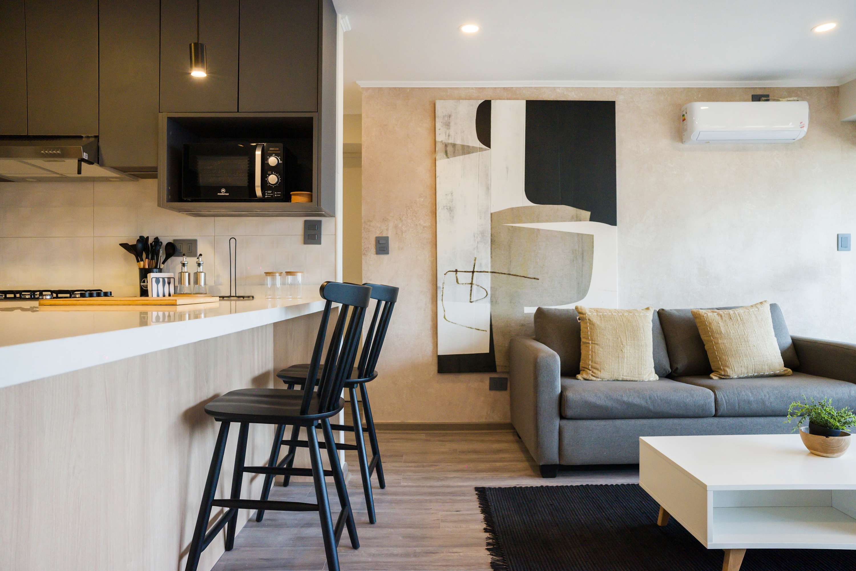 Prepare your meals in the fully equipped, open-concept kitchen. The breakfast bar is the perfect spot for a quick morning coffee before heading out and exploring.