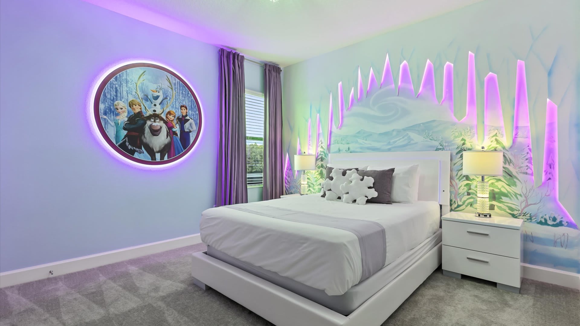 Frozen themed queen bedroom 
