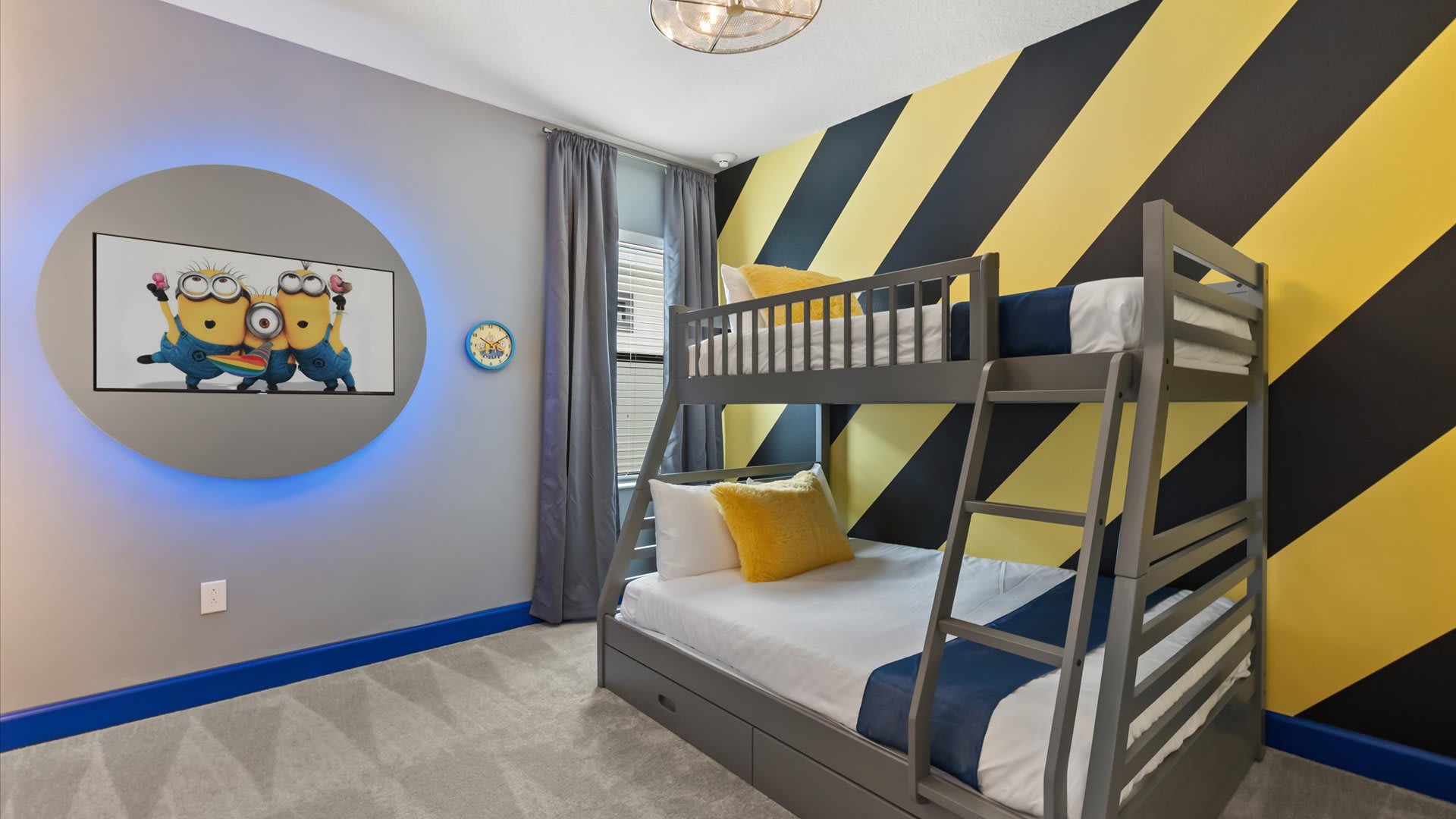 Minions themed bunk bedroom