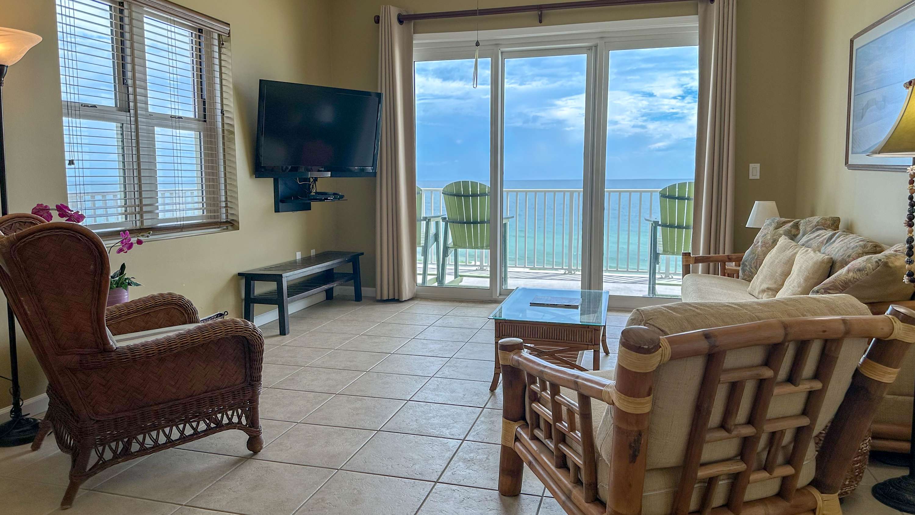TV with a side of Gulf view? Yes please.