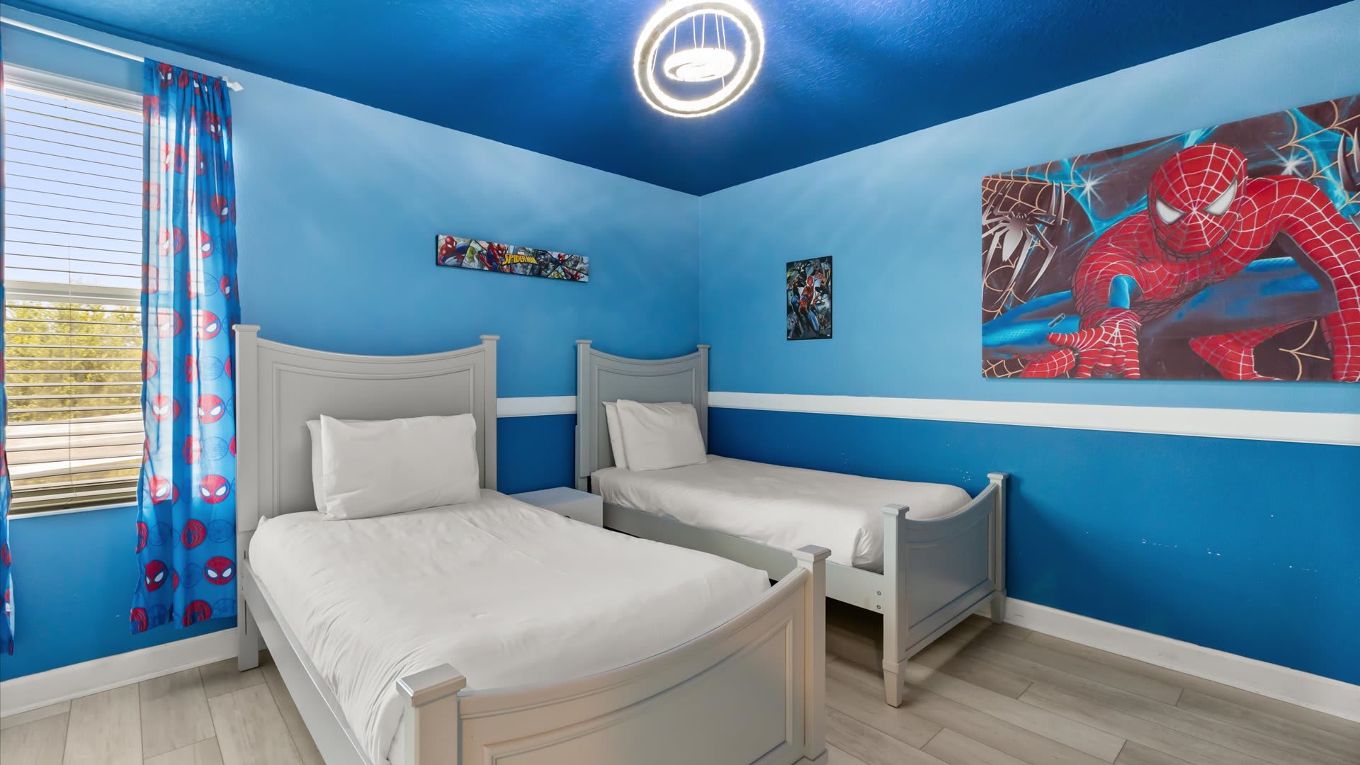 Second Floor, 2 Twin Beds | Spider-Man Theme: Bursting with fun, this Spider-Man themed room is every child’s dream, featuring twin beds and playful décor.