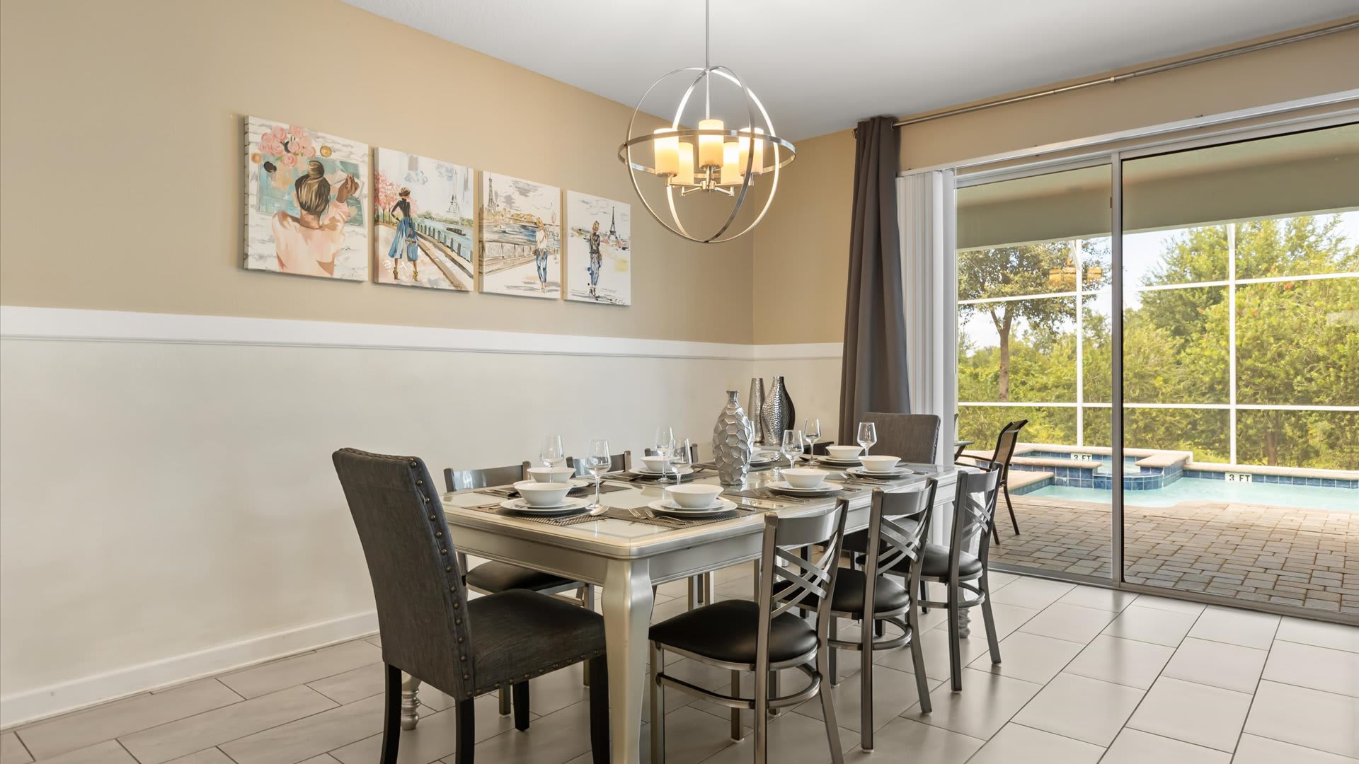 Dining Area: Gather around the dining table for memorable meals with family and friends. With seating for all guests and easy access to the kitchen, this inviting space is perfect for everything from hearty breakfasts to celebratory dinners.