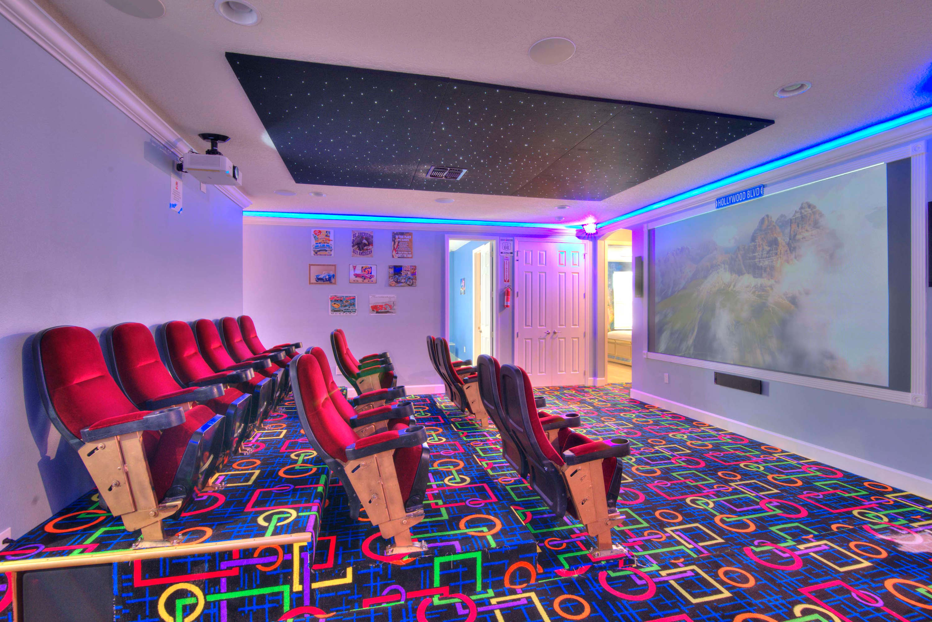 Experience cinematic magic in your private home theater with plush seating and immersive lighting. Perfect for family movie nights or gaming marathons.