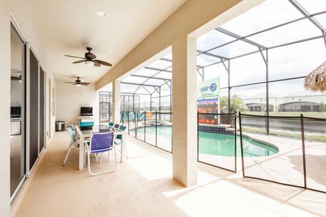 Enjoy a relaxing day by your private pool with a spacious patio perfect for dining and lounging.