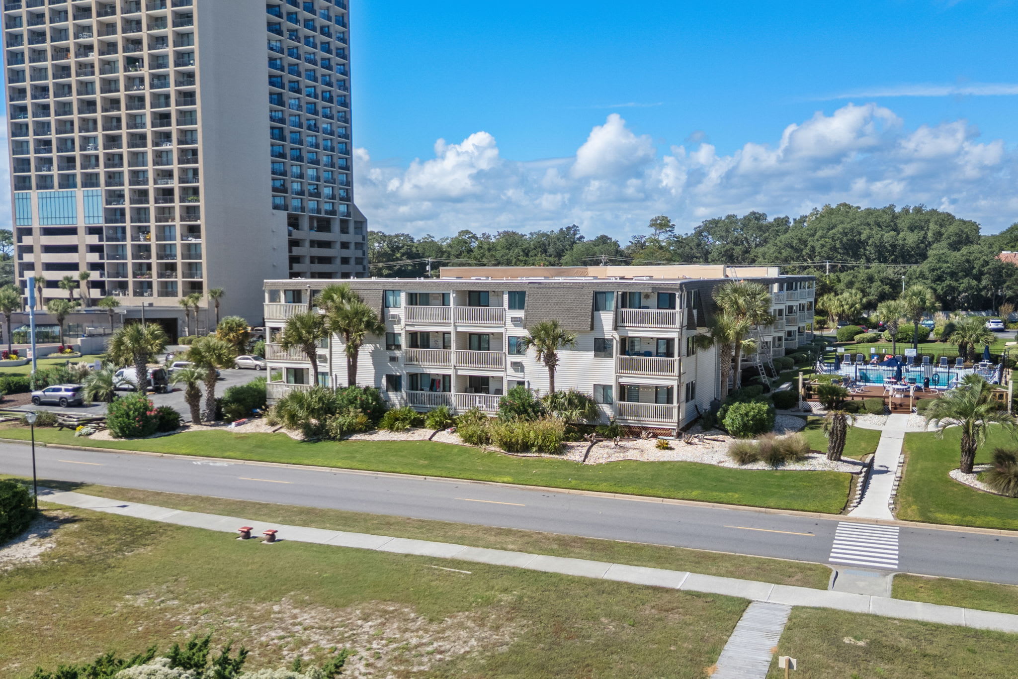 Aerial view of the complex
