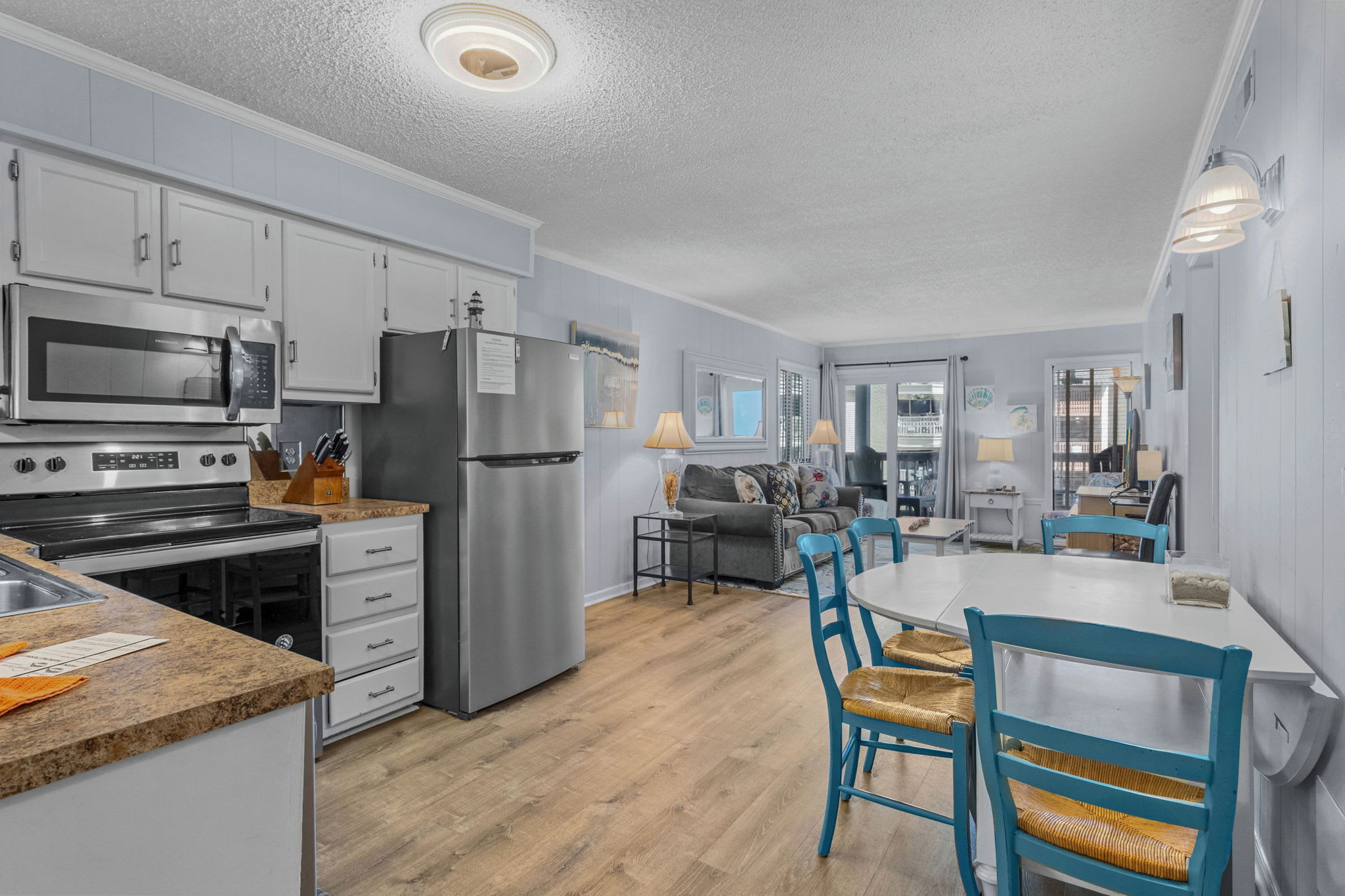 Enjoy home-cooked meals at the dining table.