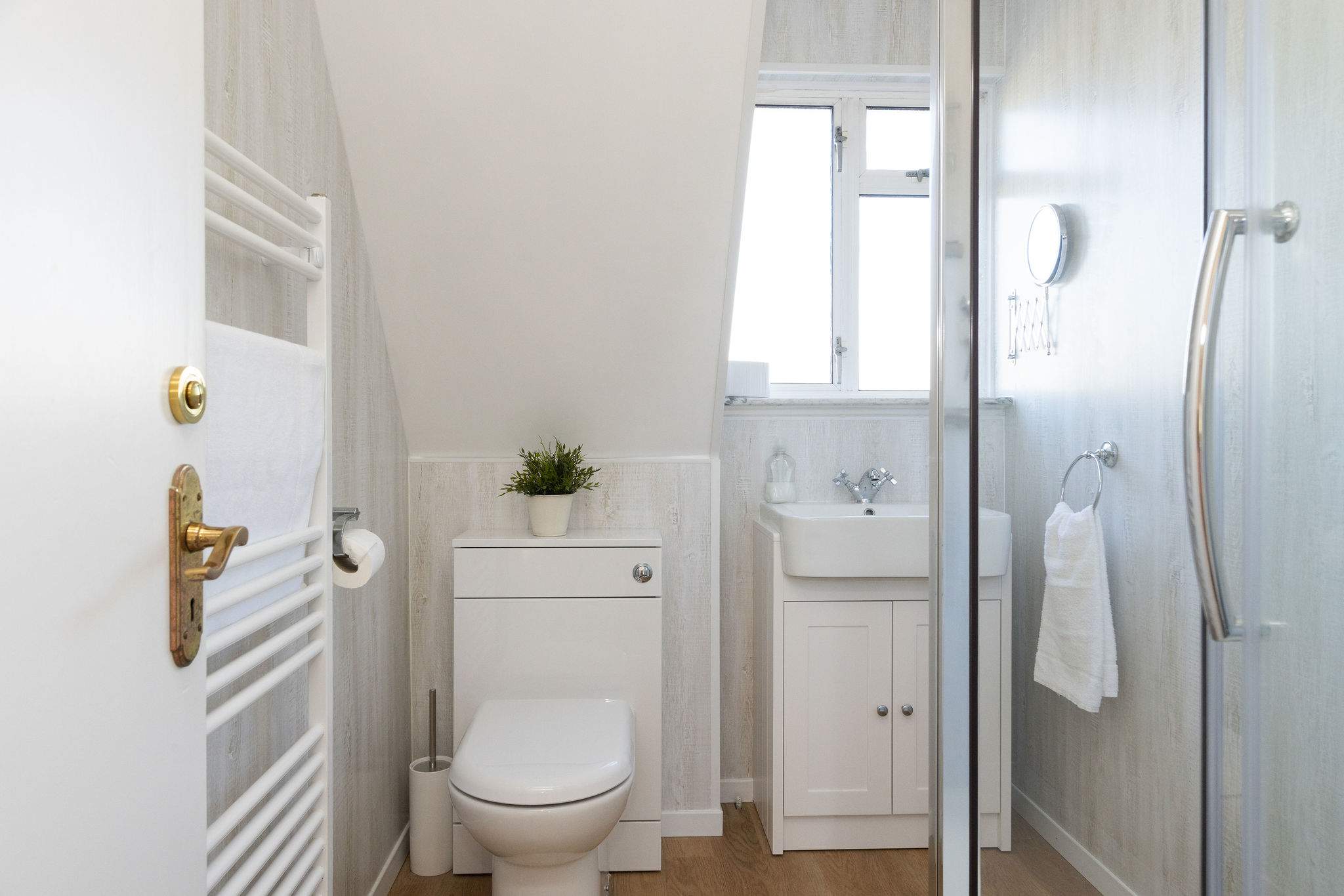 The family bathroom is located on the first floor.