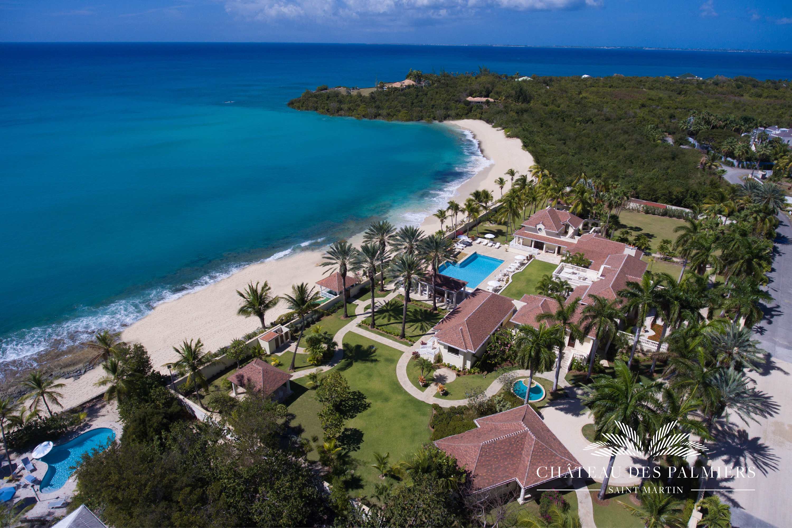 Château des Palmiers (10 bedrooms) - Fully staffed beachfront estate with chef service and pool, Terres Basses, St. Martin — Terres Basses, Collectivité de Saint-Martin — vacation rental