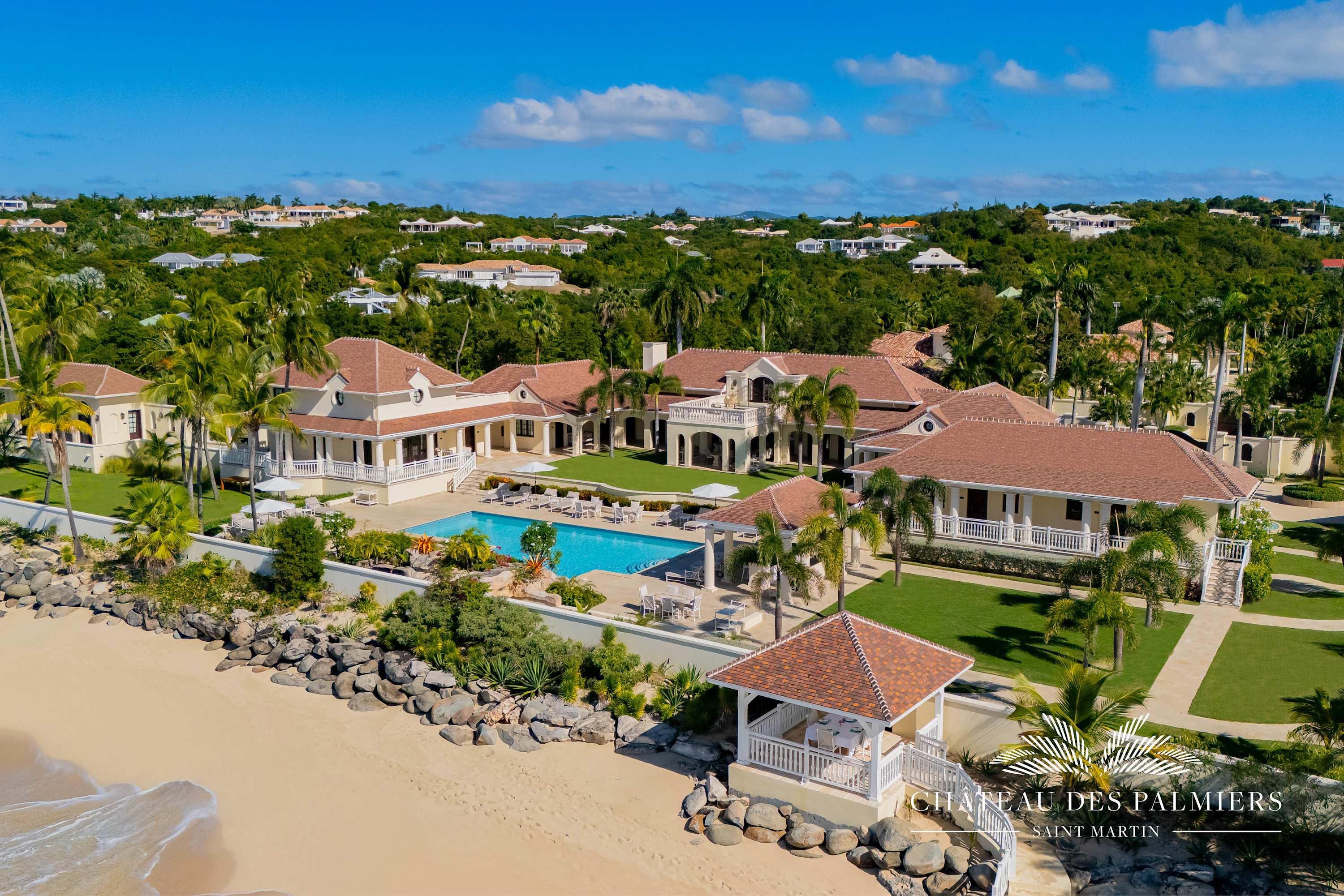 Château des Palmiers (6 bedrooms) - Fully staffed beachfront estate...