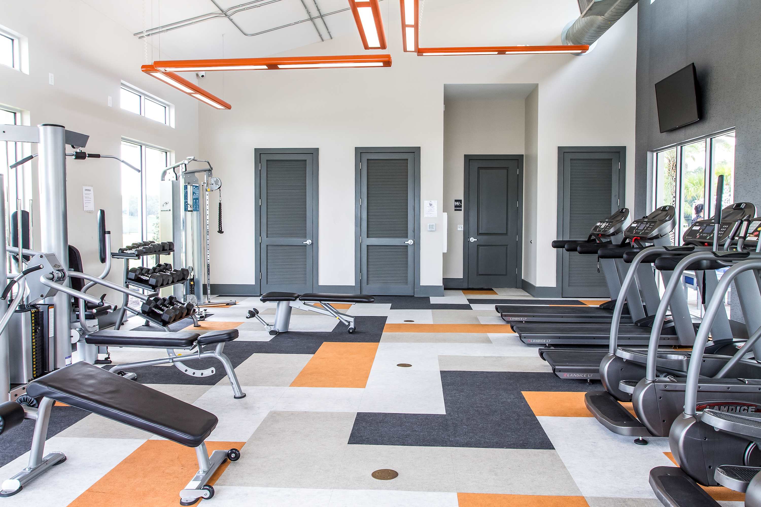 Fitness Center: Stay active during your stay with our fully equipped fitness center — cardio, weights, and panoramic pool views.