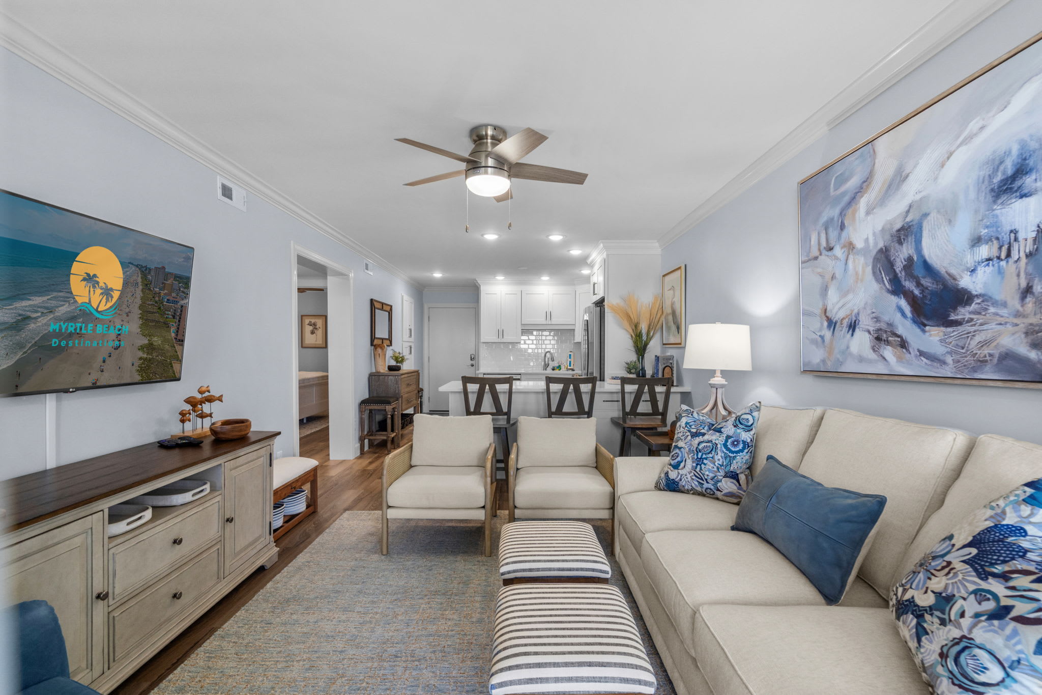 Open layout of the space