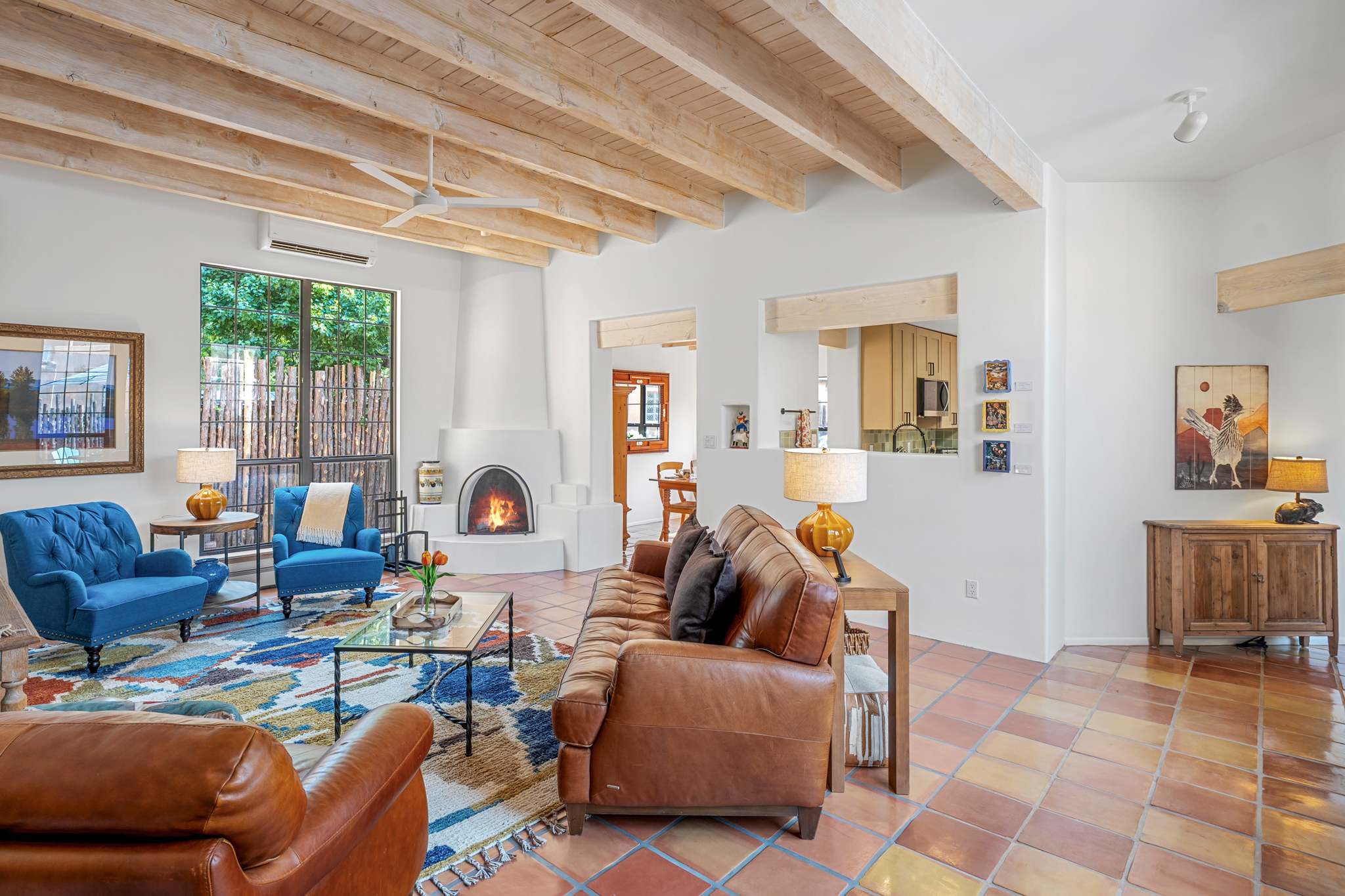 Colorful Railyard Retreat, Kiva Fireplace — Santa Fe, NM — vacation rental