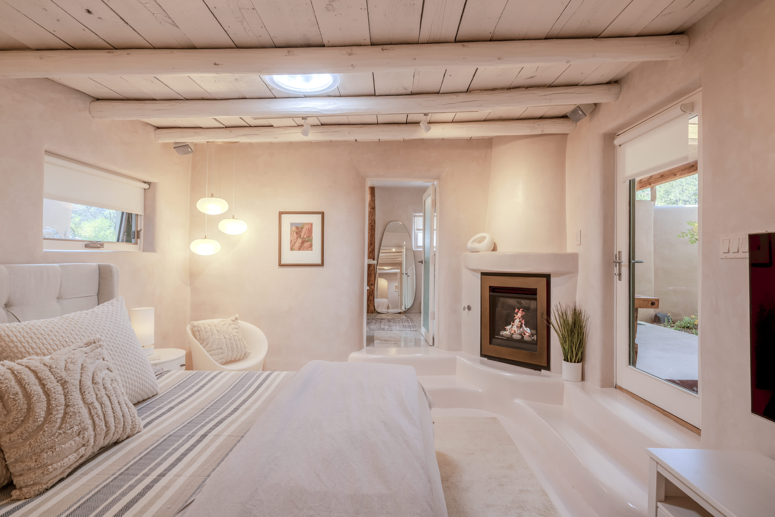 Modern East Side Perfection, Bedroom Fireplaces — Santa Fe, NM — vacation rental