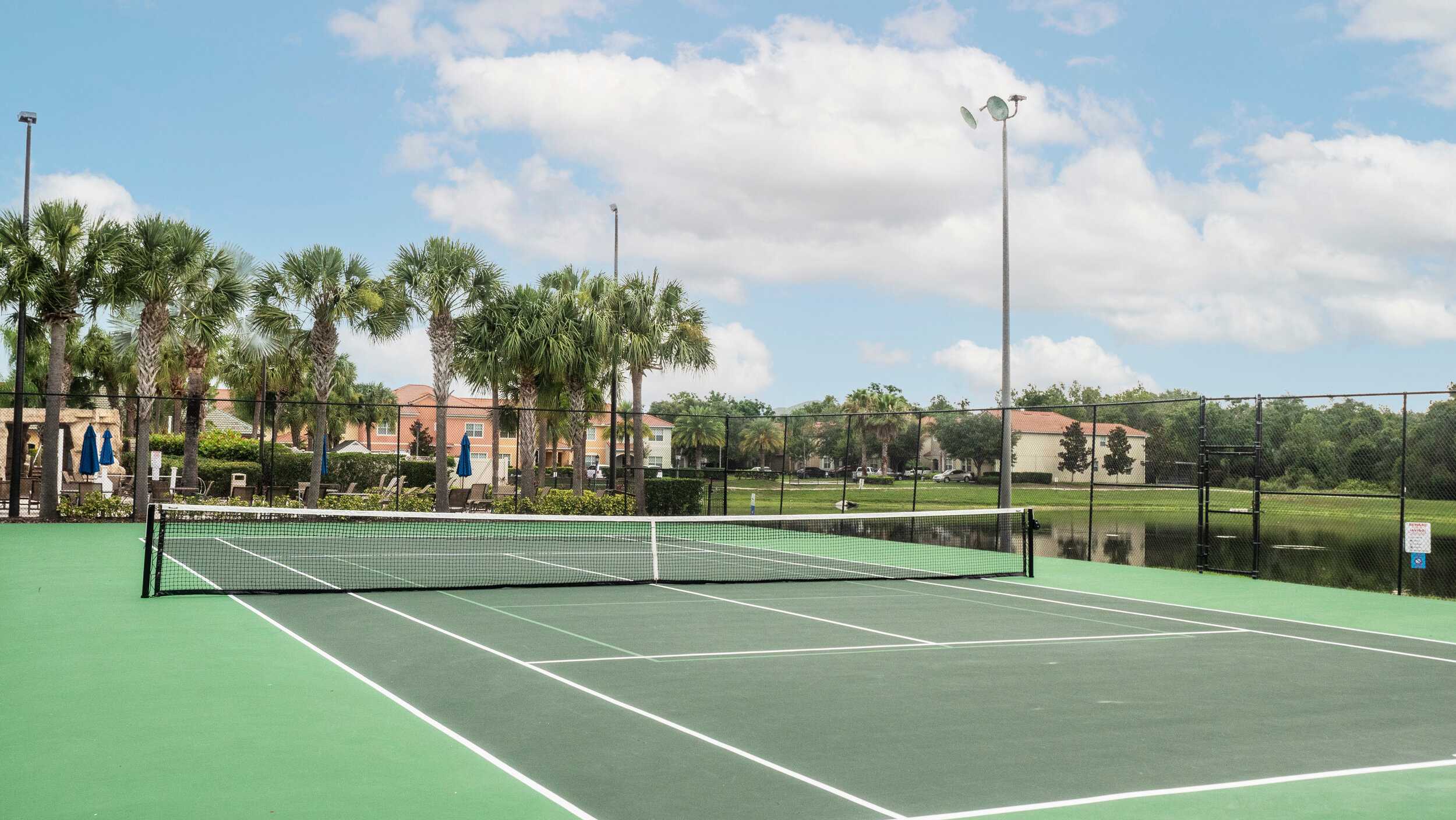 Stay active with outdoor basketball and tennis courts available to all guests.