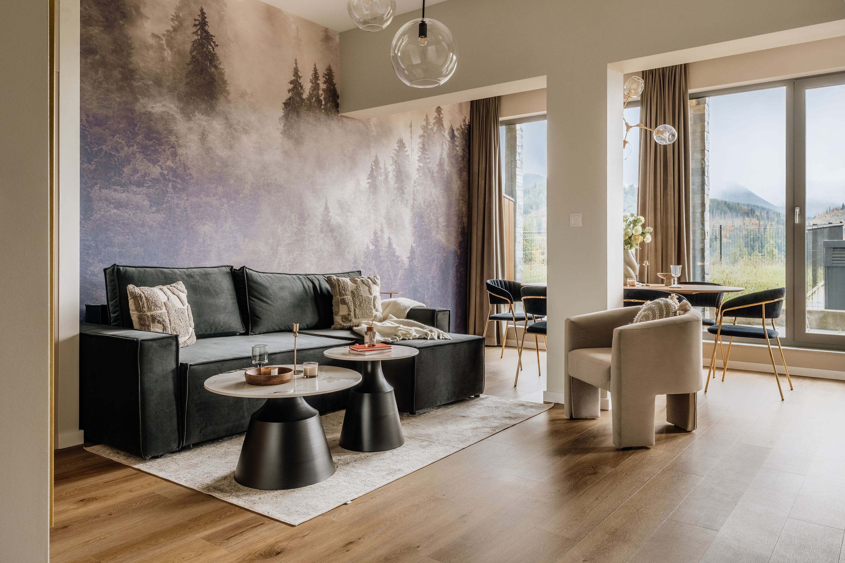 Apartment outdoor pool and Tatra Mountains view