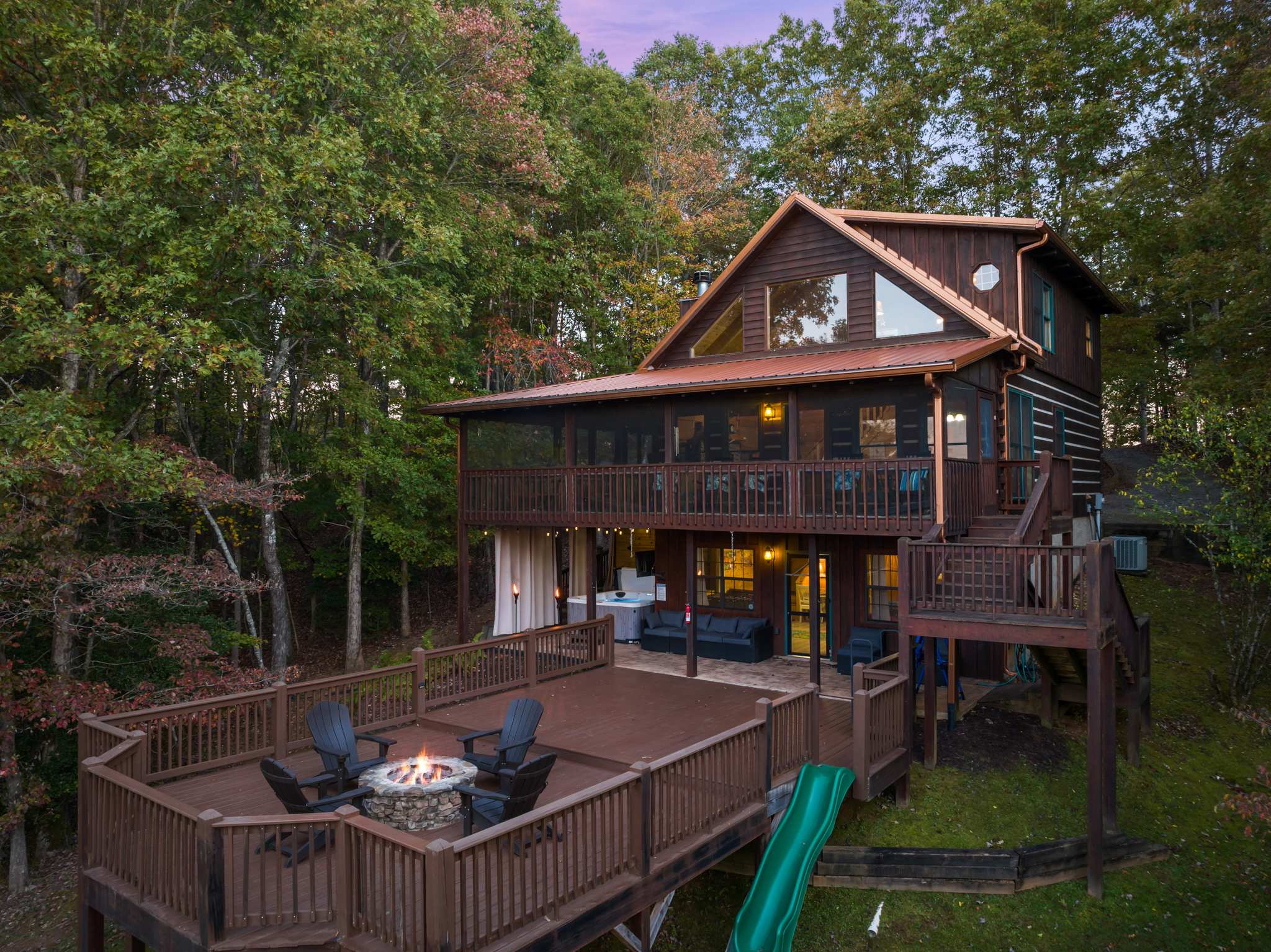 Mountain Views w/ Slide | Hot Tub | Game Room — Mineral Bluff, GA — vacation rental