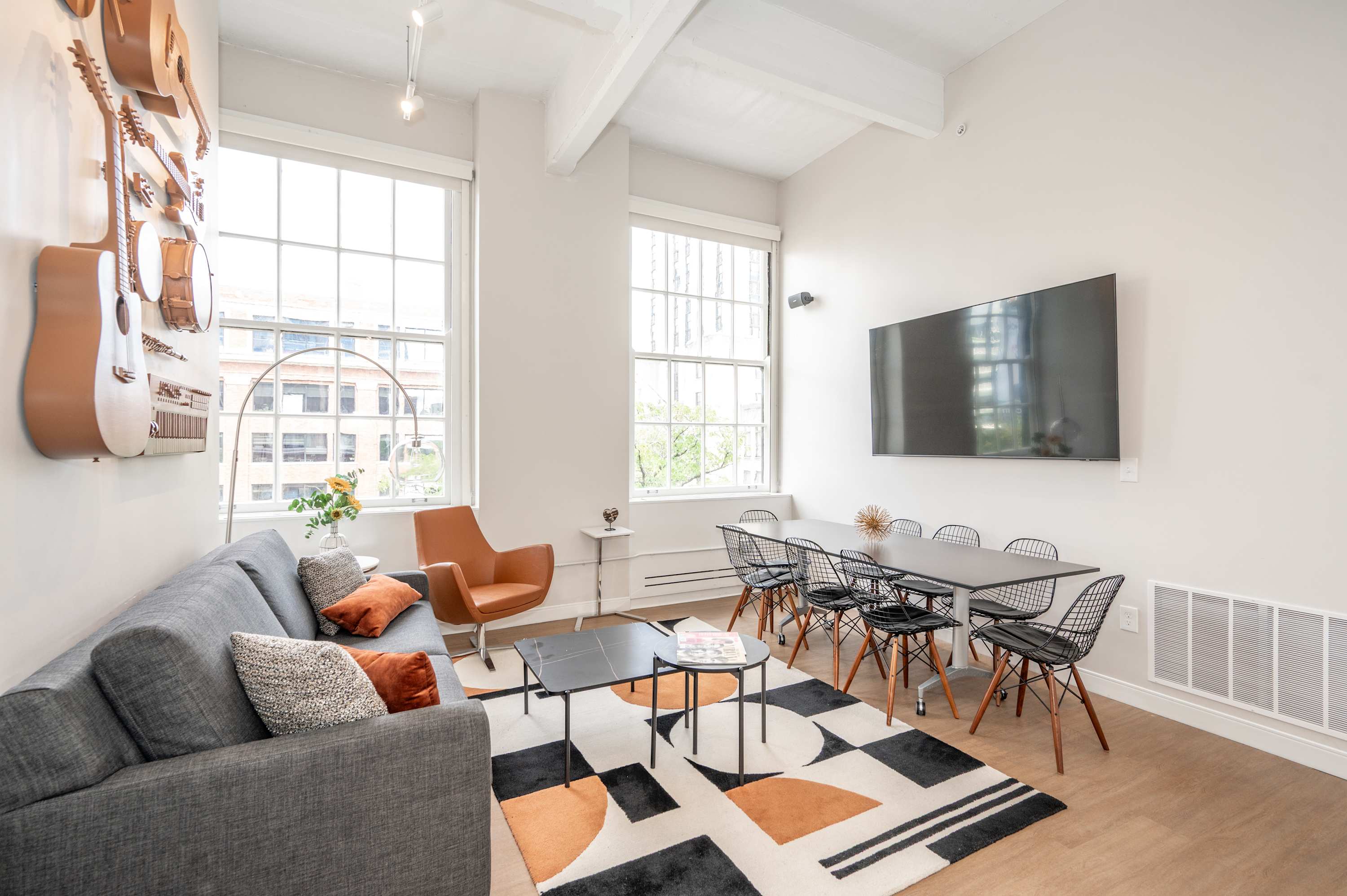 Enjoy unforgettable meals & movie nights together in the living area​