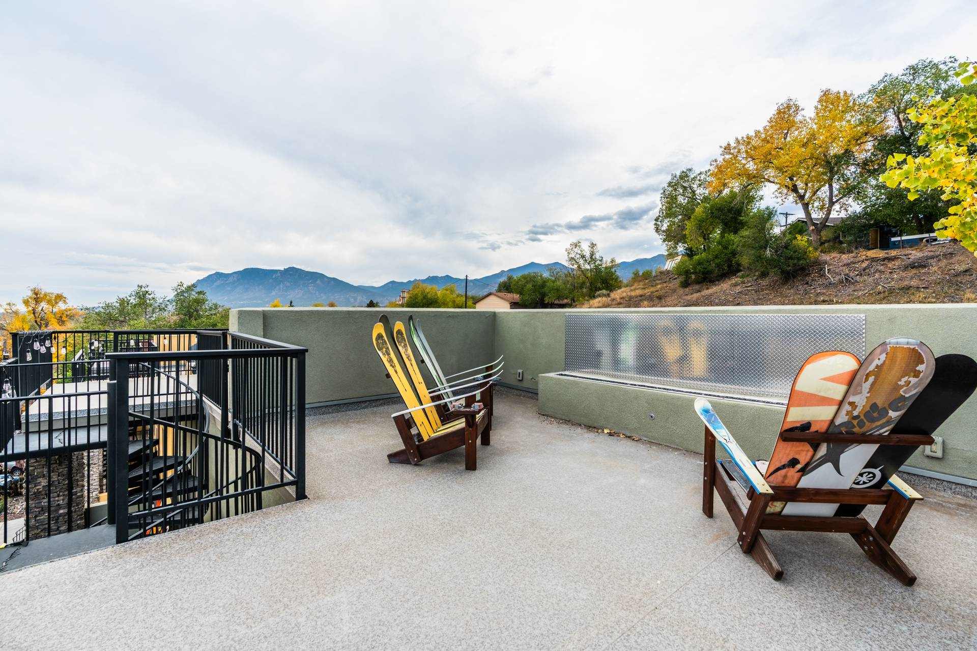 Contemporary home rooftop deck w/ firepit in DT CO — Colorado Springs, CO — vacation rental
