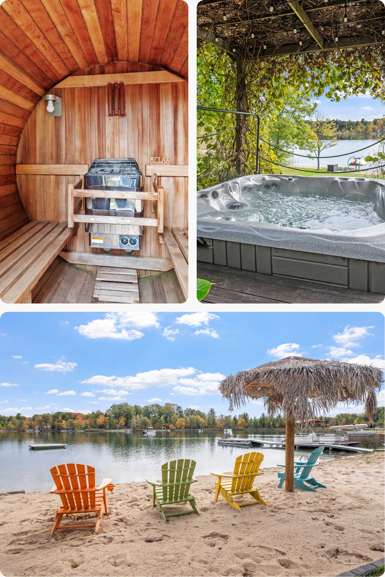 Tranquil Waters: Sauna, Hot Tub, Chefs Kitchen