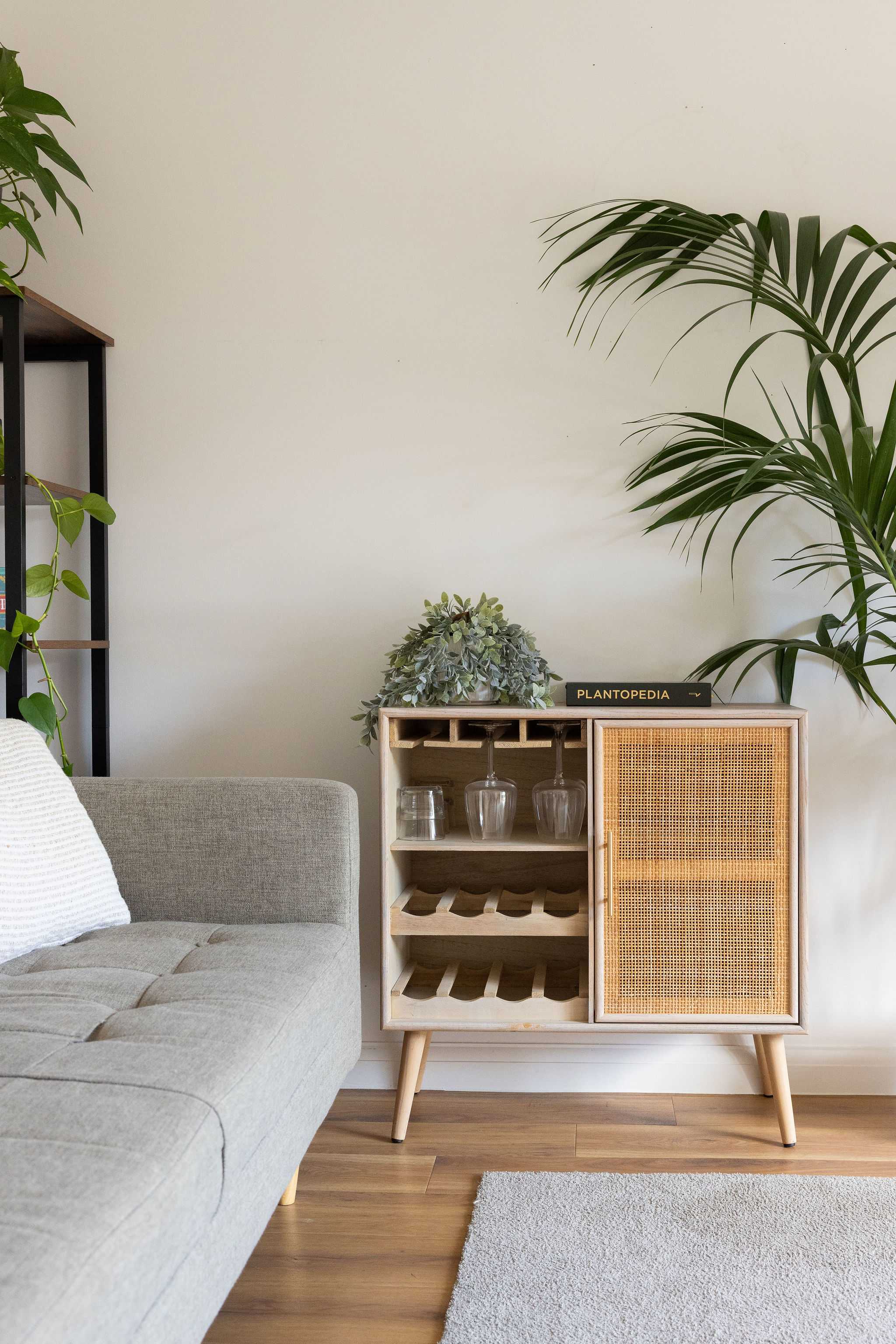 Chic storage with glasses perfect for your favorite drinks