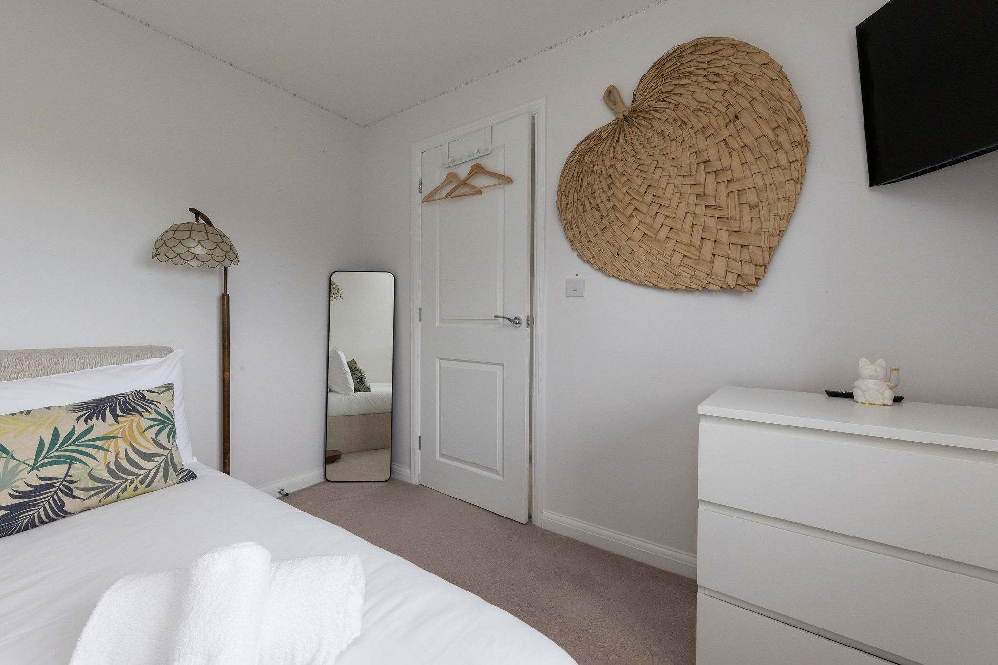 The second double also has a TV and plenty of storage for your belongings.