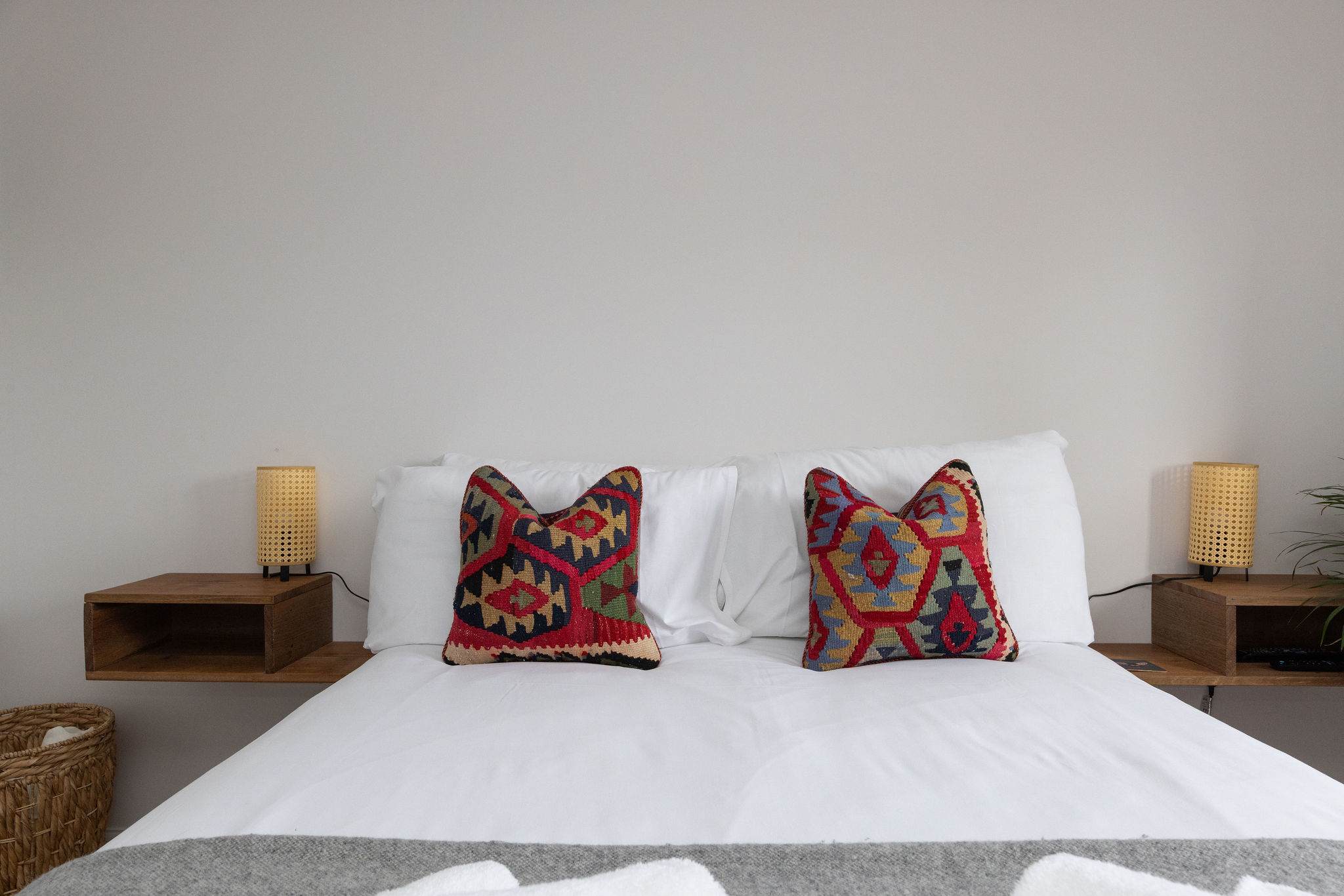 Comfortable double bed with quality linen.