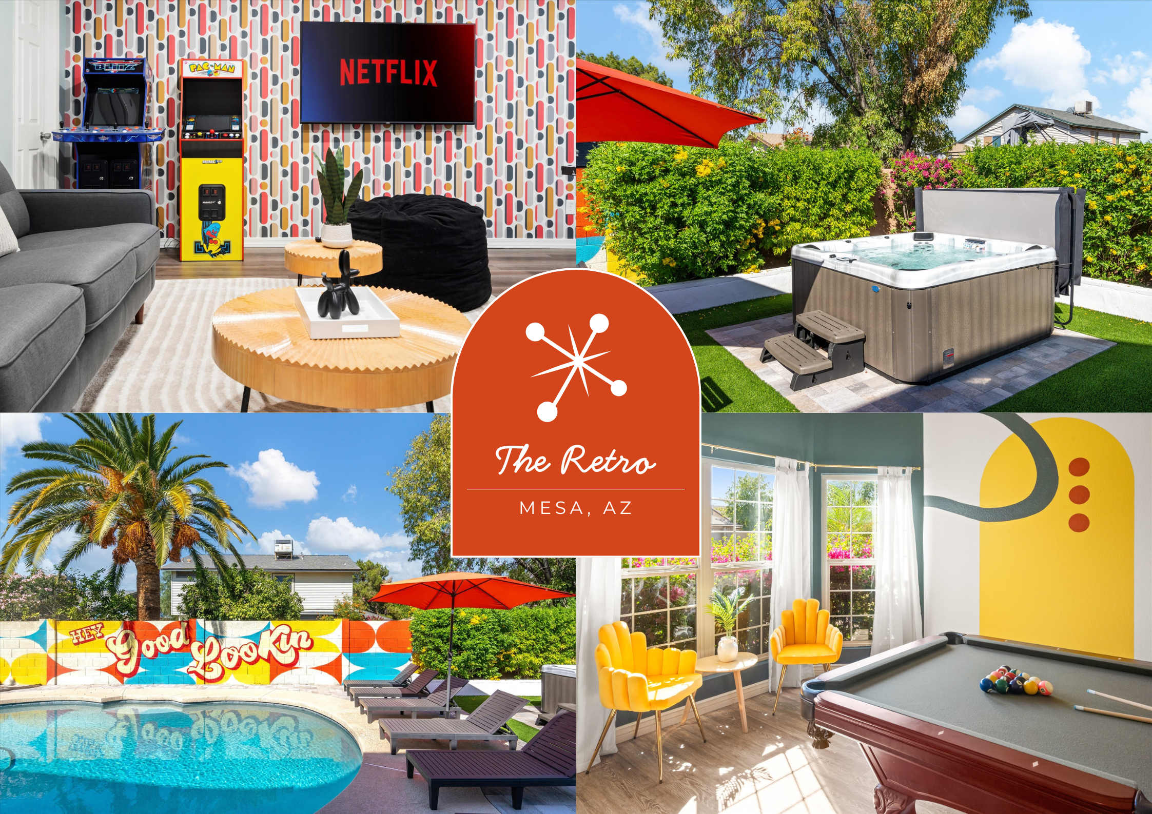 The Retro: Pool | Hot Tub | Basketball | Games