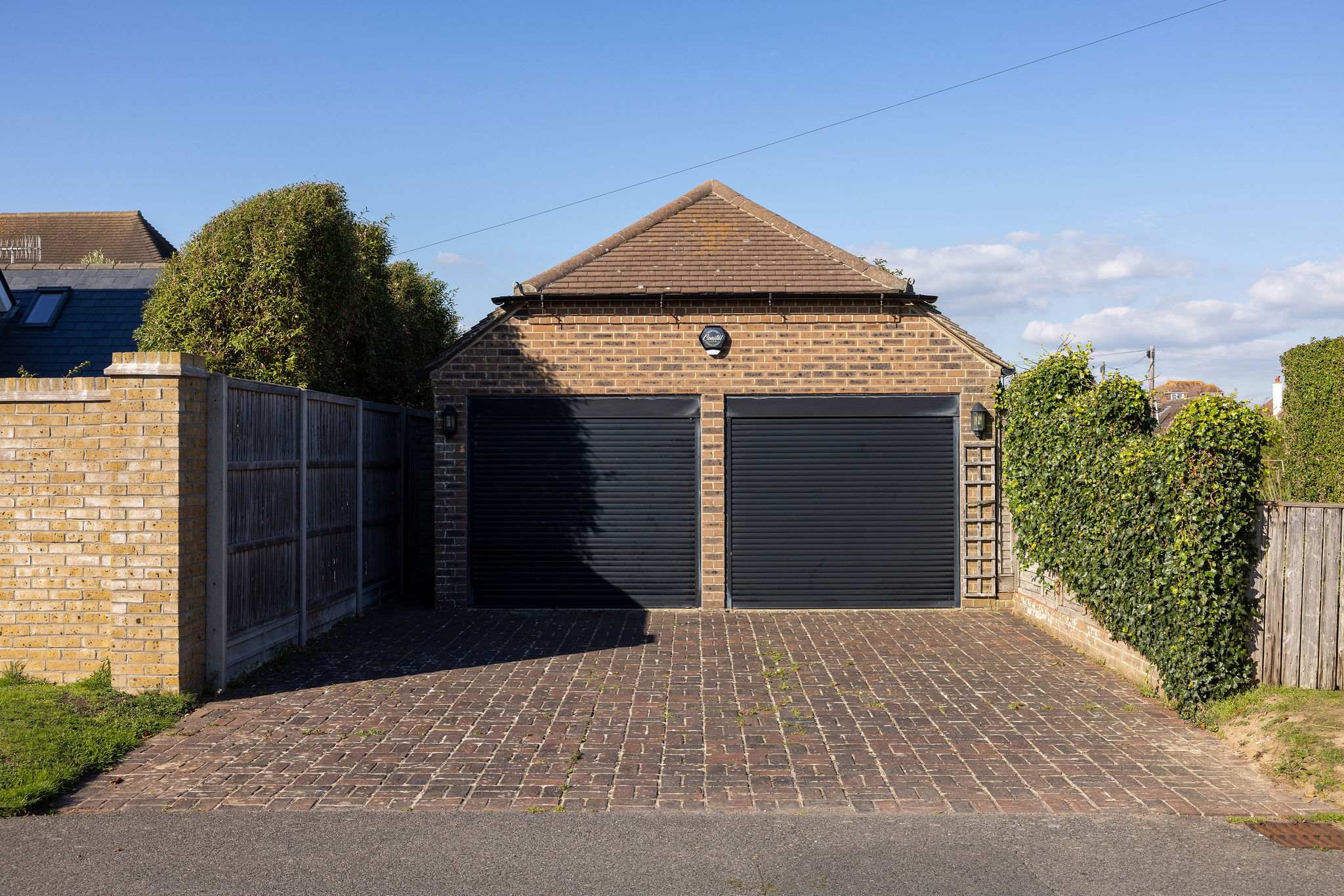 There is additional parking in front of the garage doors.