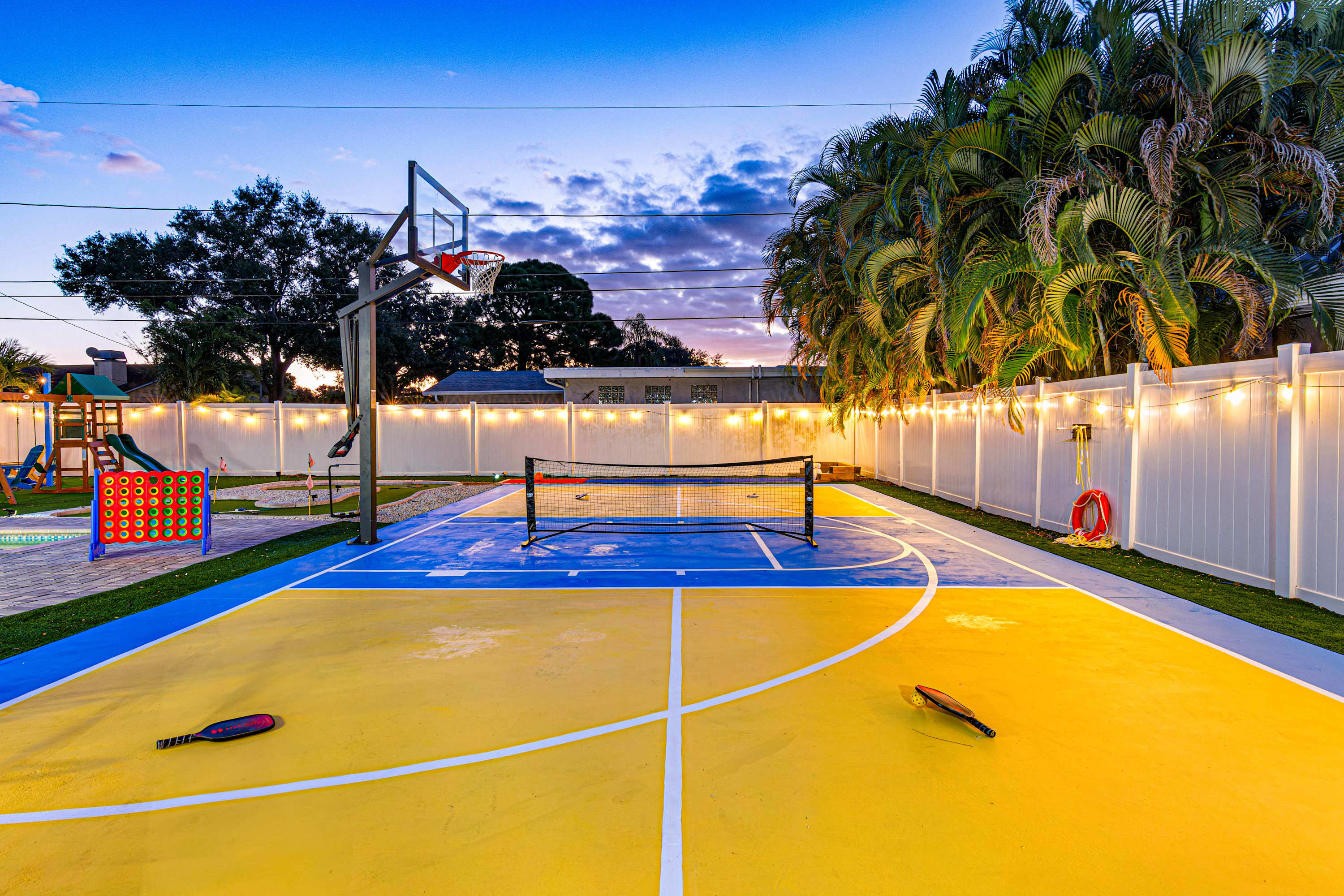 Basketball + pickleball court